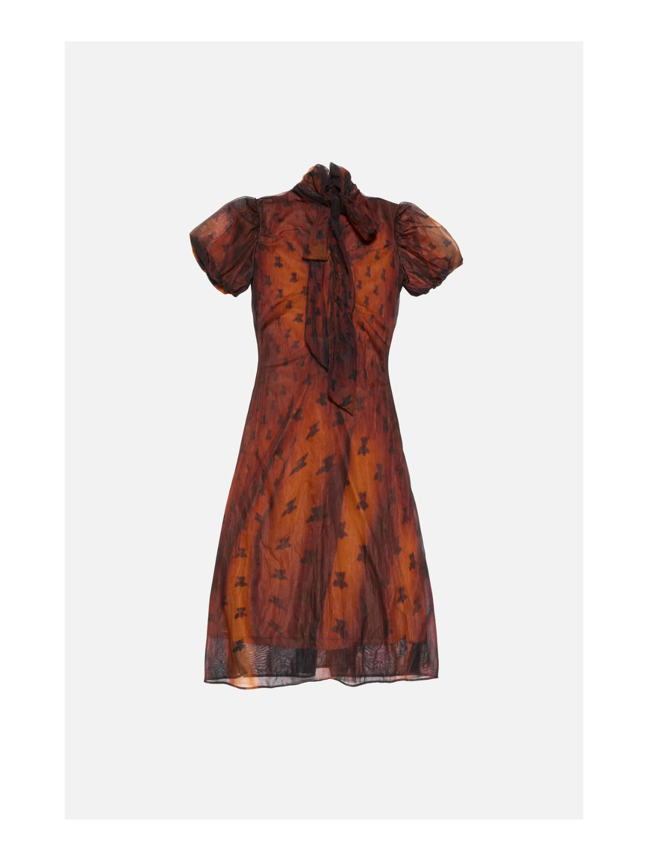 Acne Studios Rust Brown Bow Dress