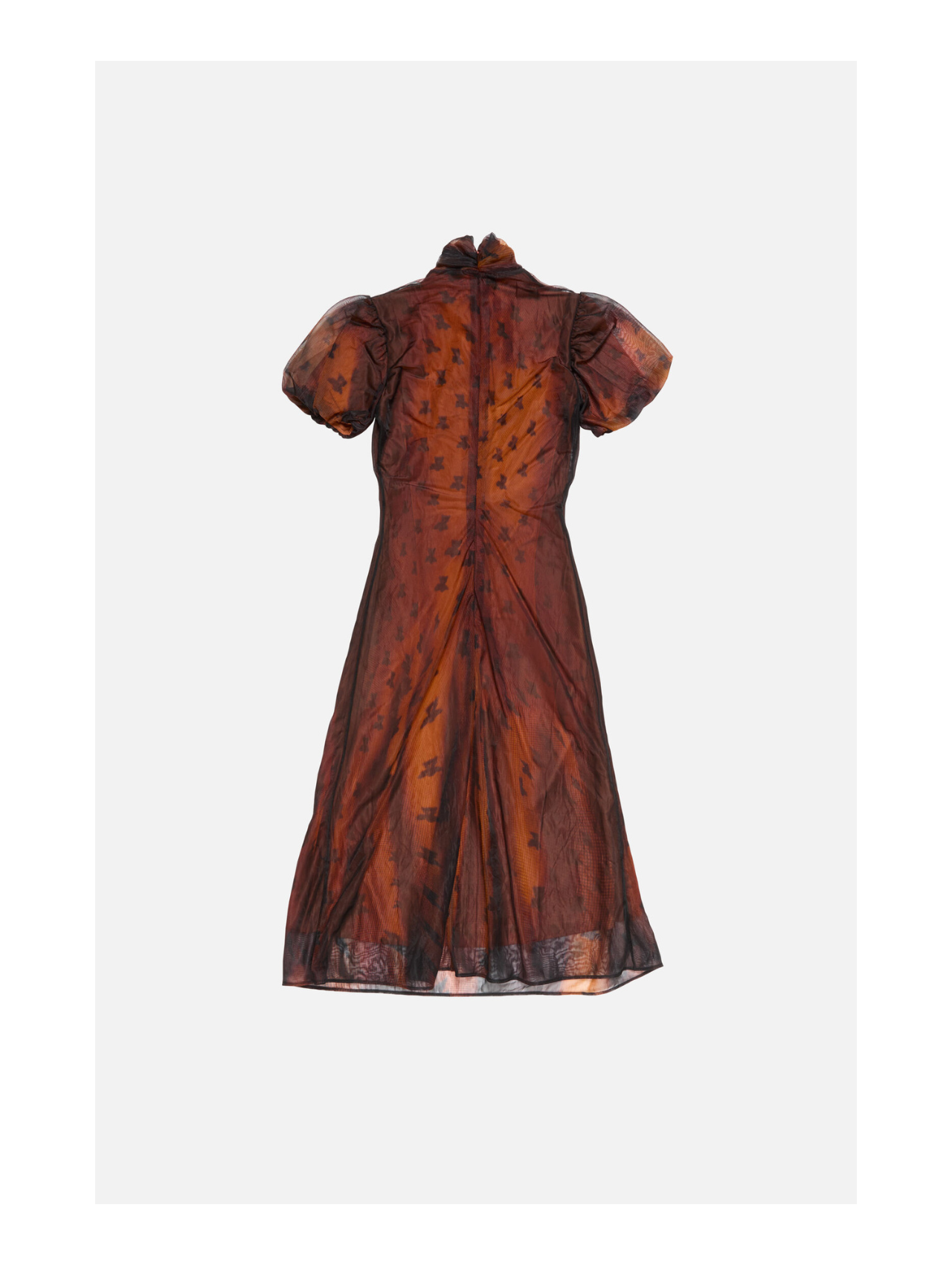 Acne Studios Rust Brown Bow Dress