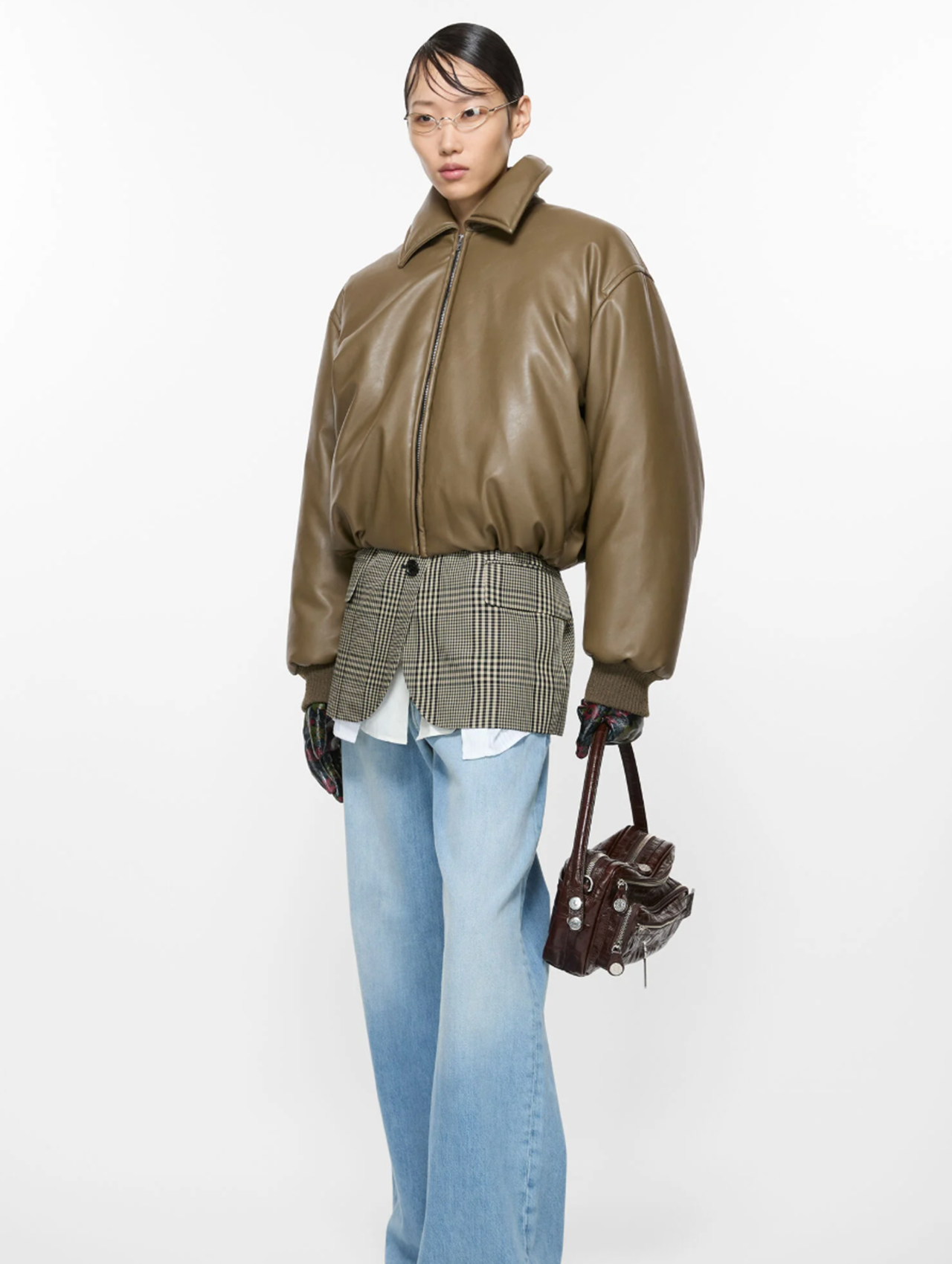 Acne Studios Khaki Coated Bomber Jacket