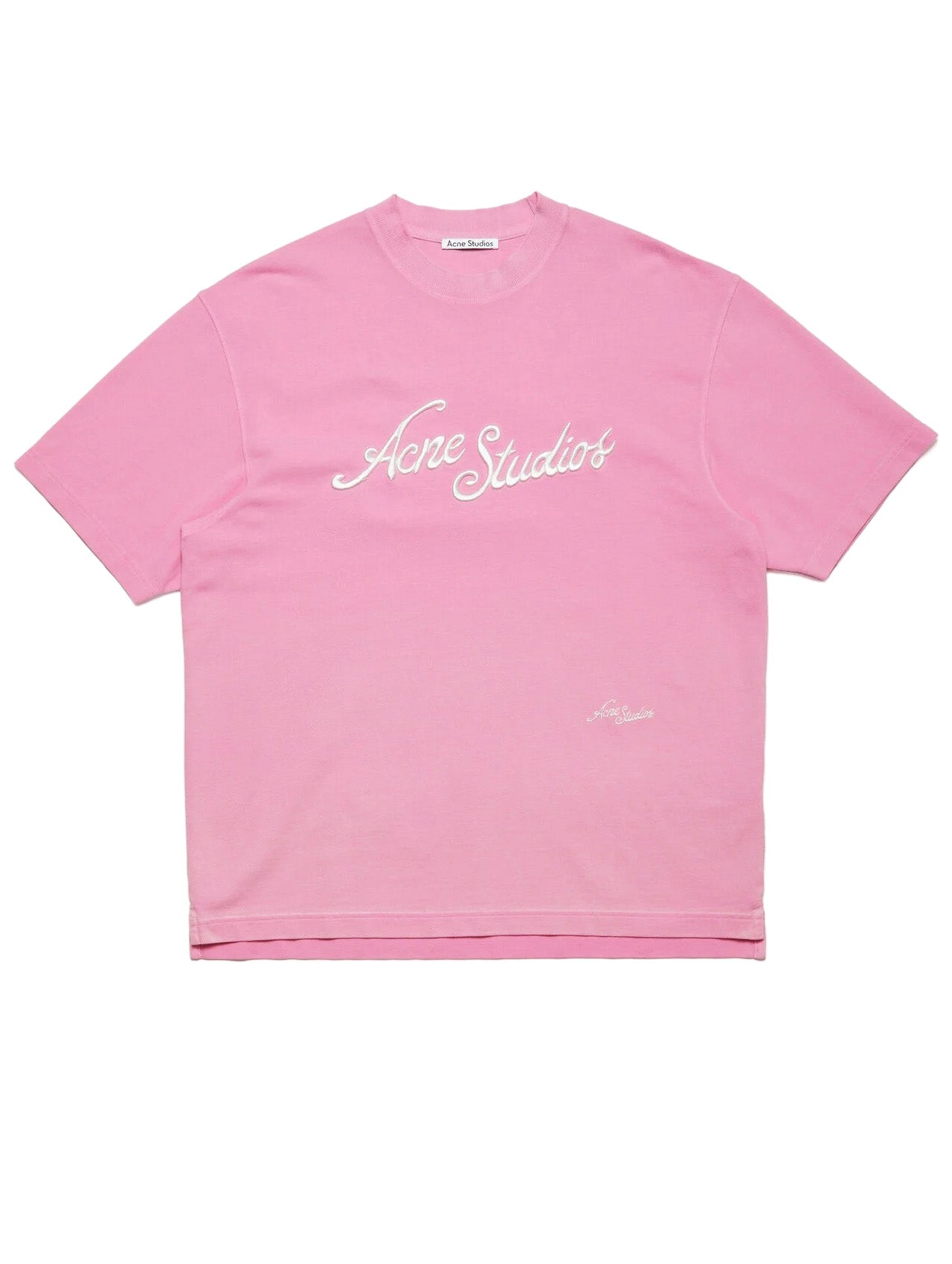 シンプル【Acne Studios】胸ポケットTシャツ ピンクラベル ACNE STUDIOS》 チェスト ポケット ピンク ラベル Tシャツ (Acne