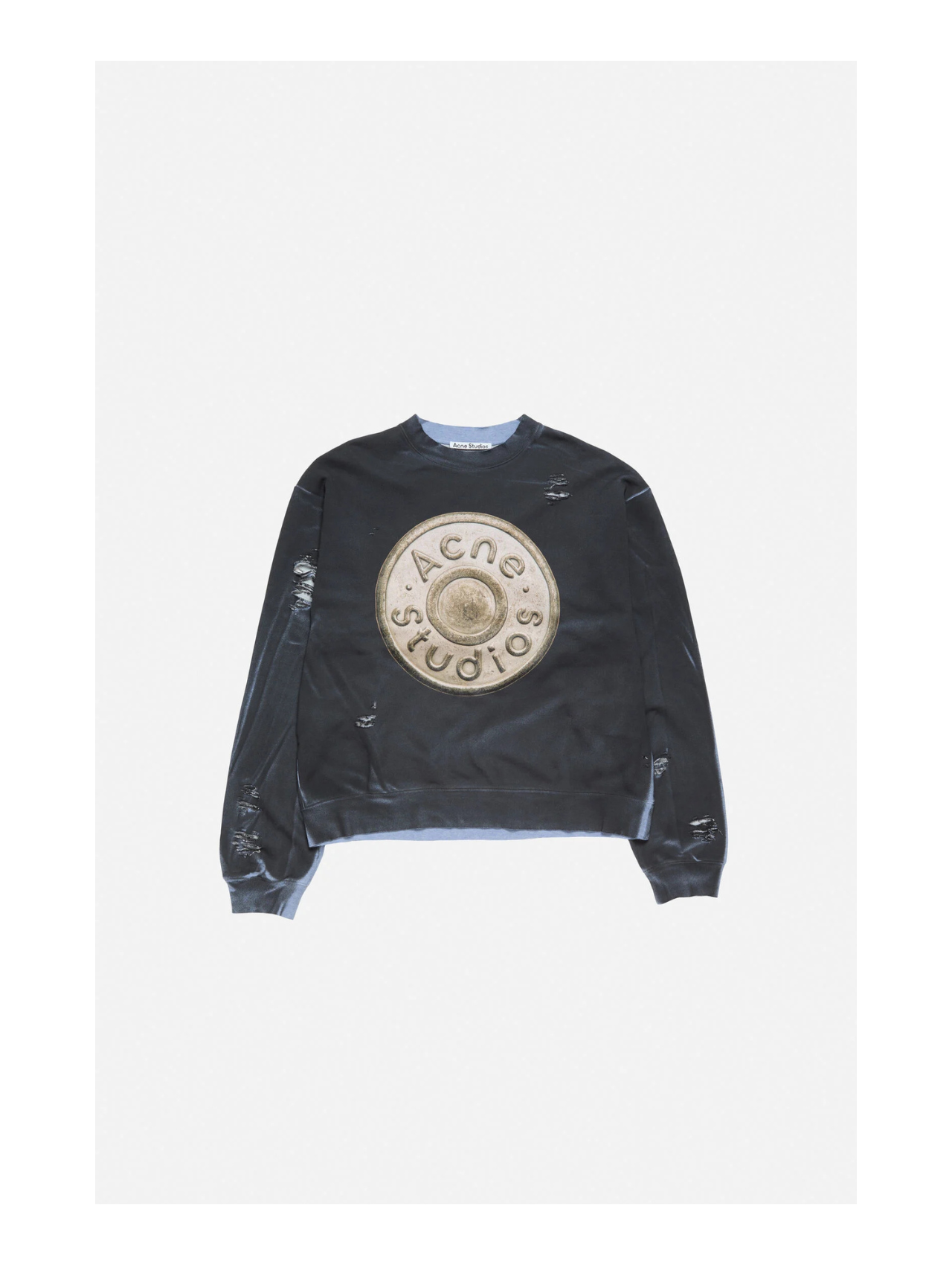 Acne Studios Black Printed Logo Sweatshirt