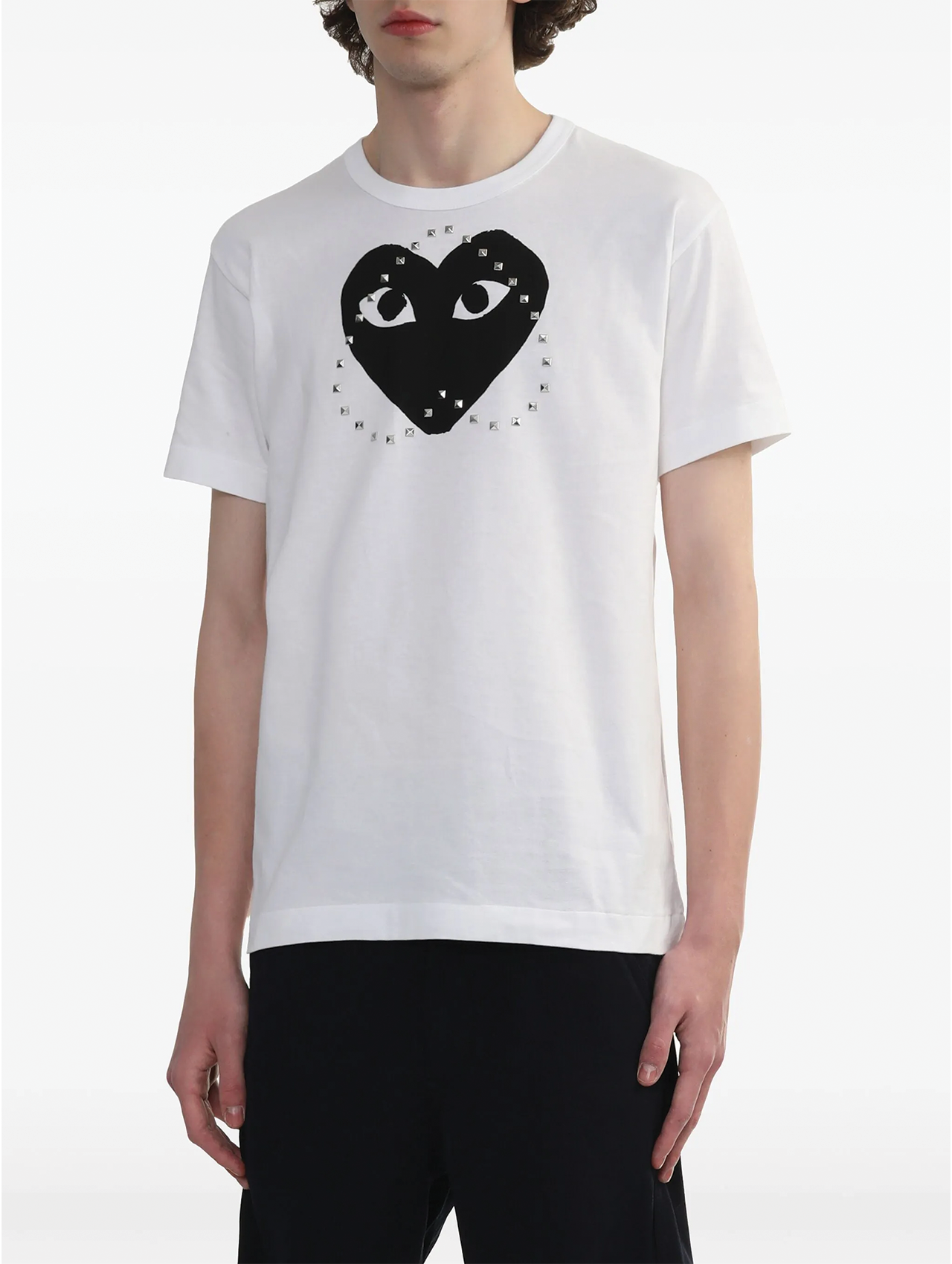CDG Play Black Stud Heart Tshirt