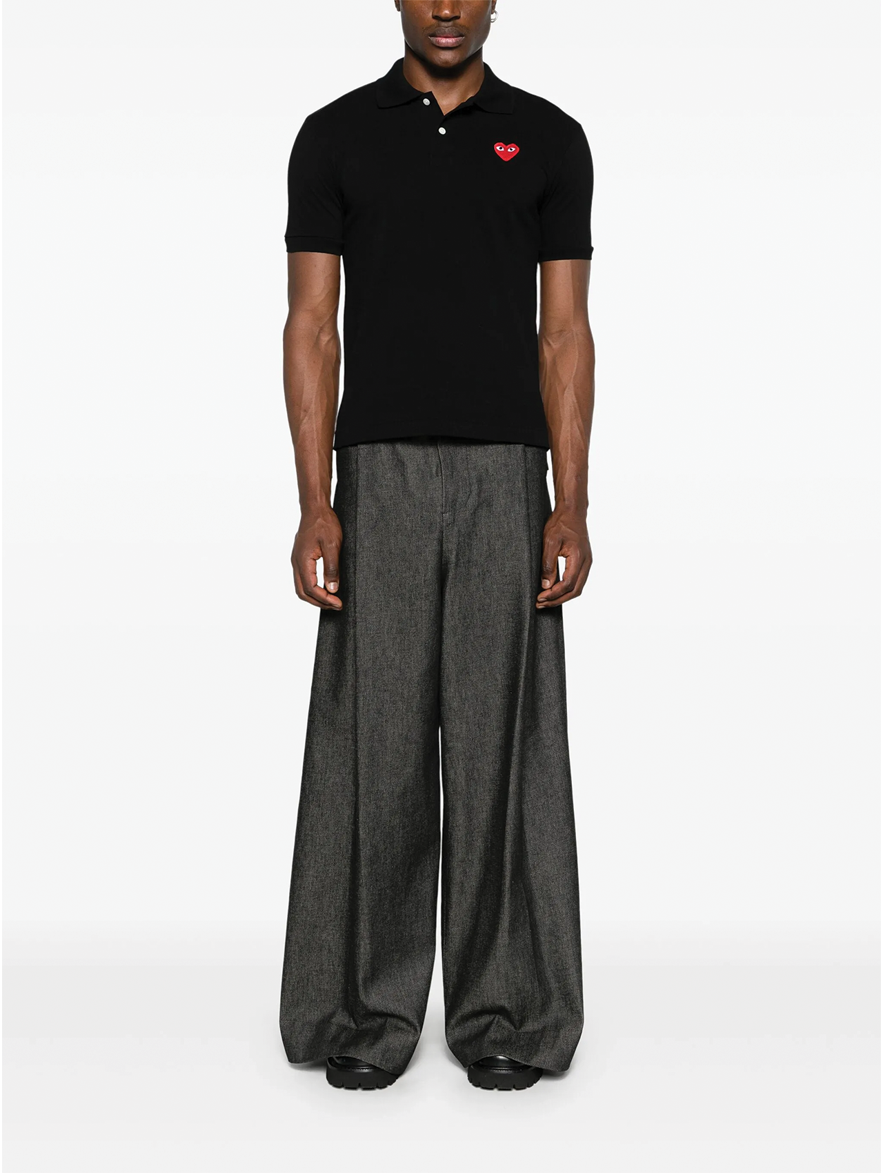 CDG Play Black Polo Shirt