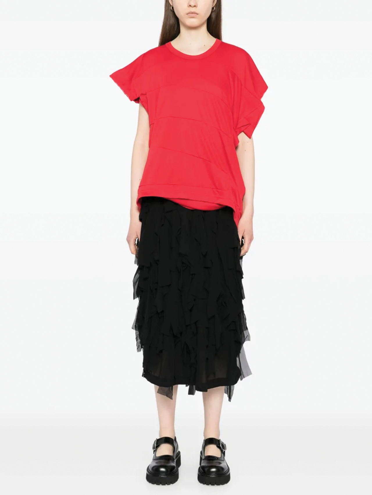 CDG CDG Black Ruffle Skirt
