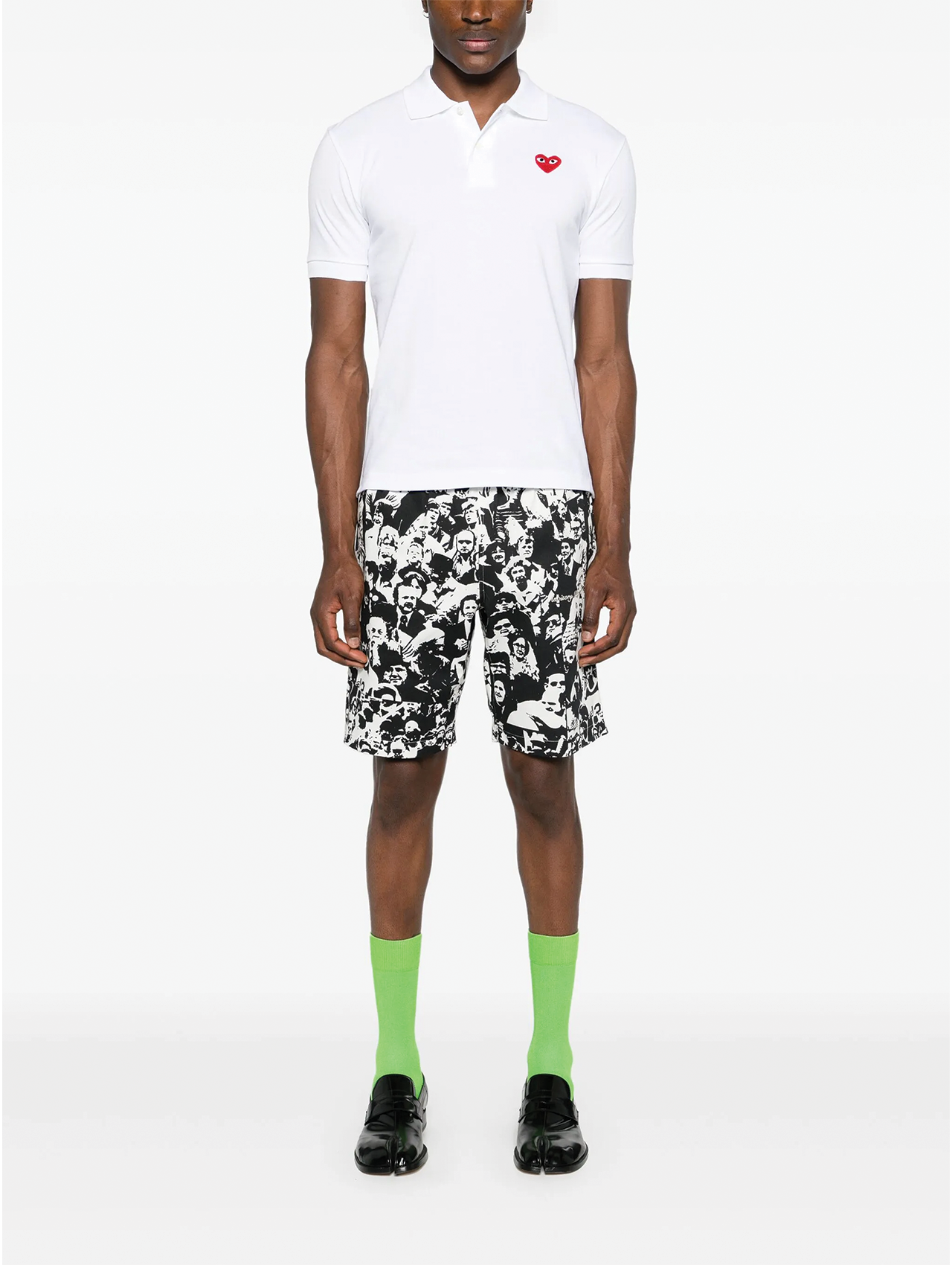 CDG Play White Polo Shirt