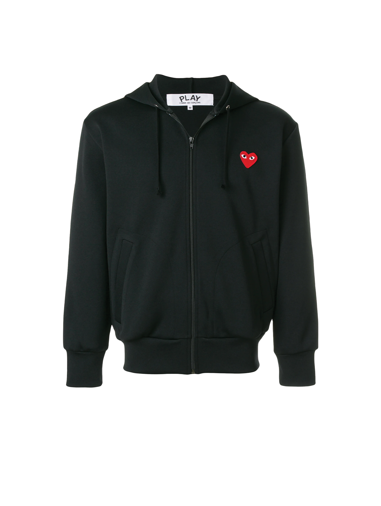 CDG Play Black Zip Up Hoodie