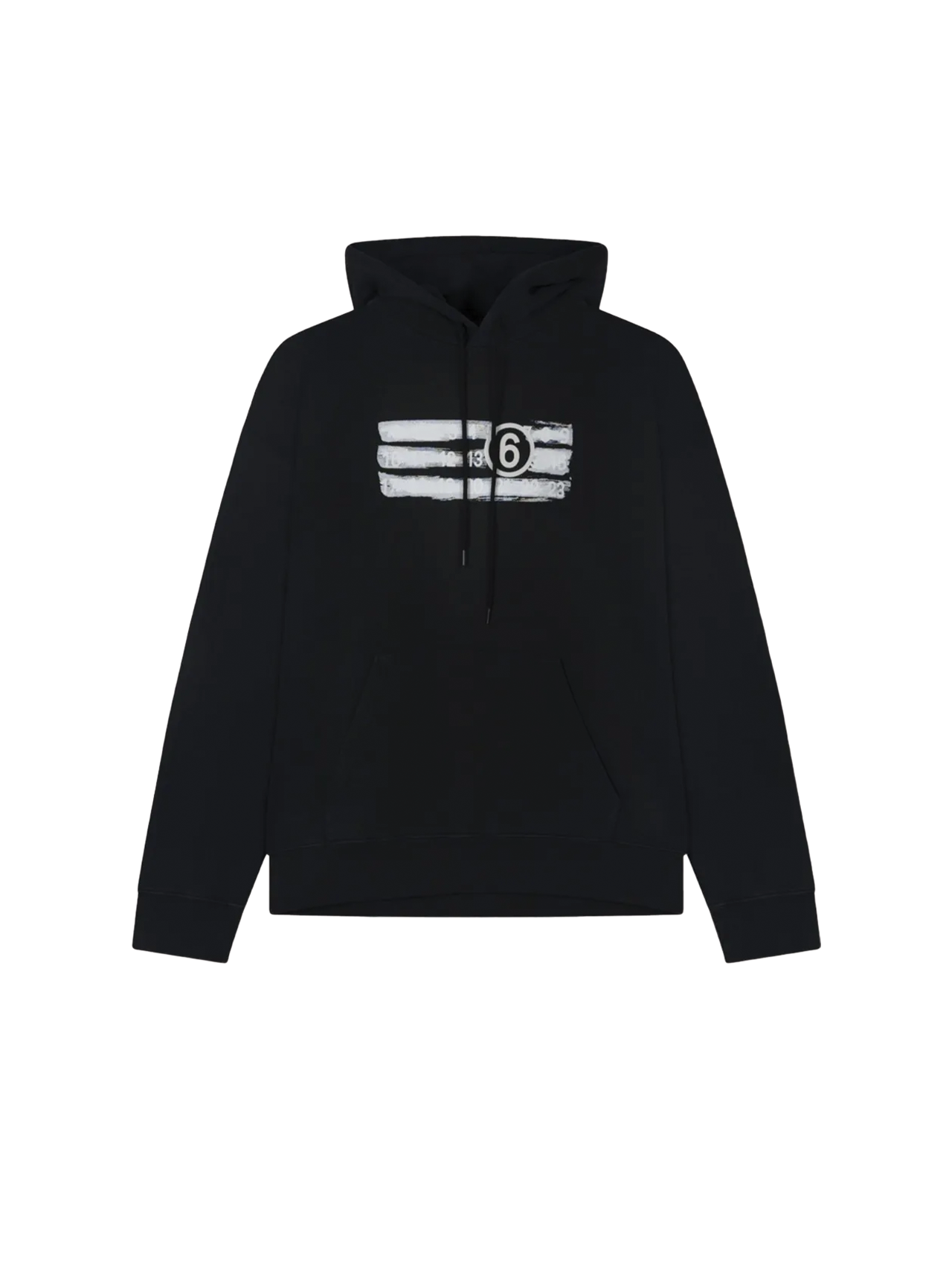 MM6 Black Painted Hoodie