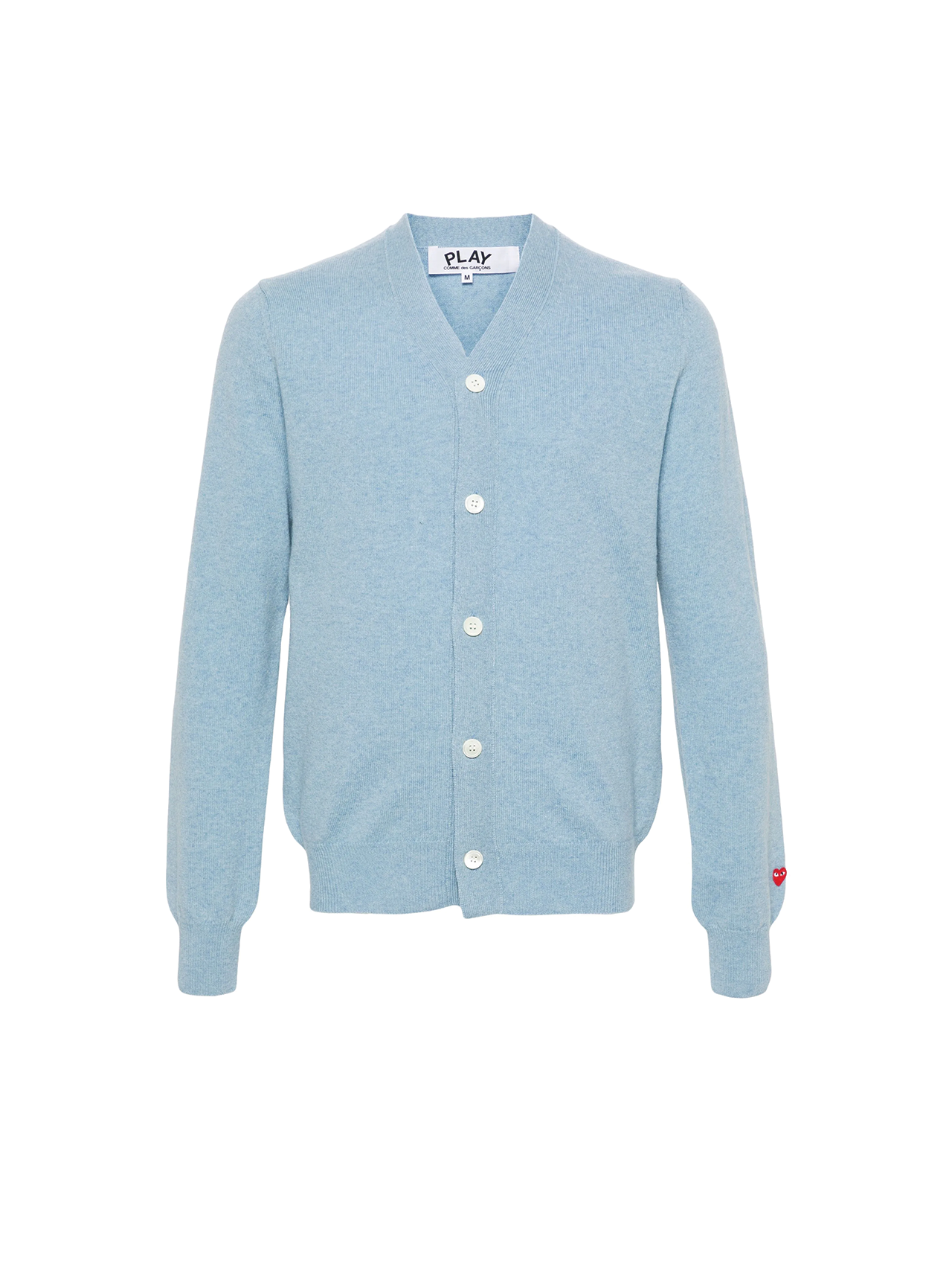 CDG Play Blue Wool Cardigan