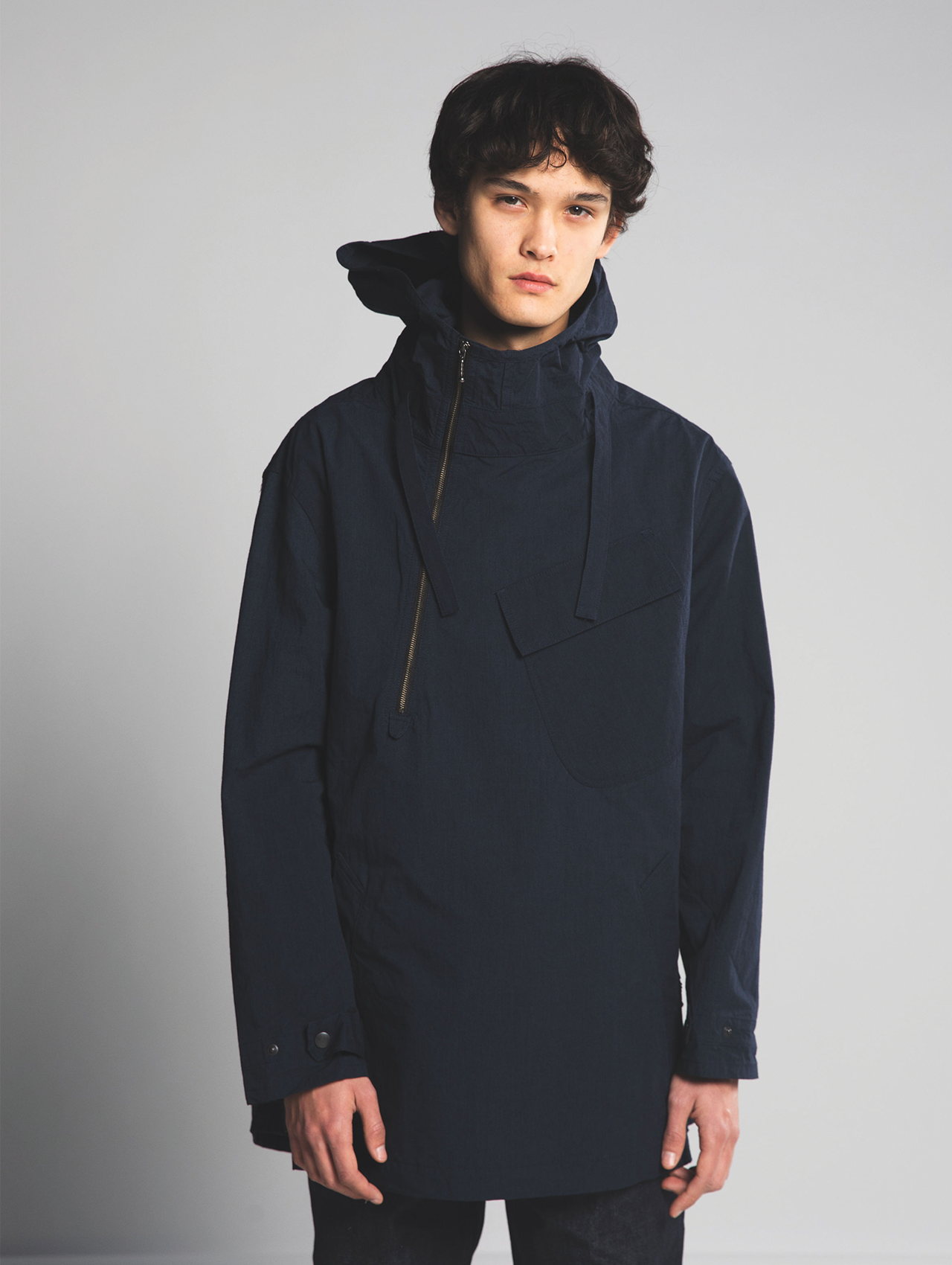 Deep Navy Hooded Jacket