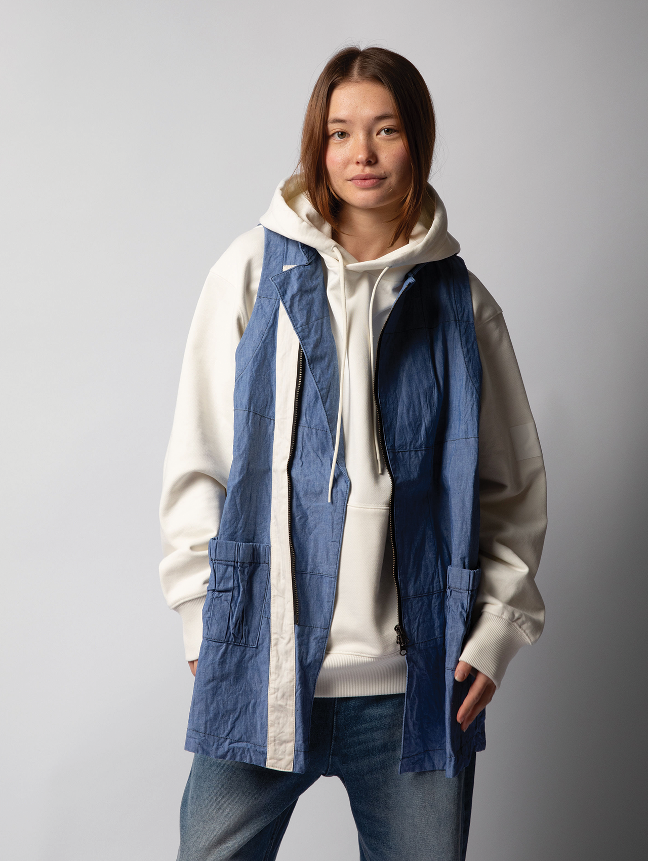 Dalston Mill Blue Long Vest