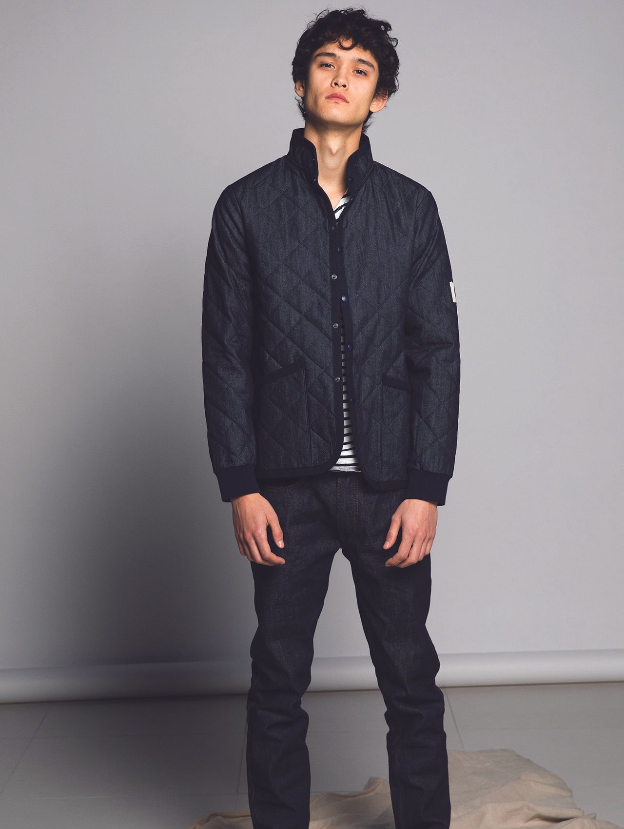 Indigo Quilted Denim Jacket