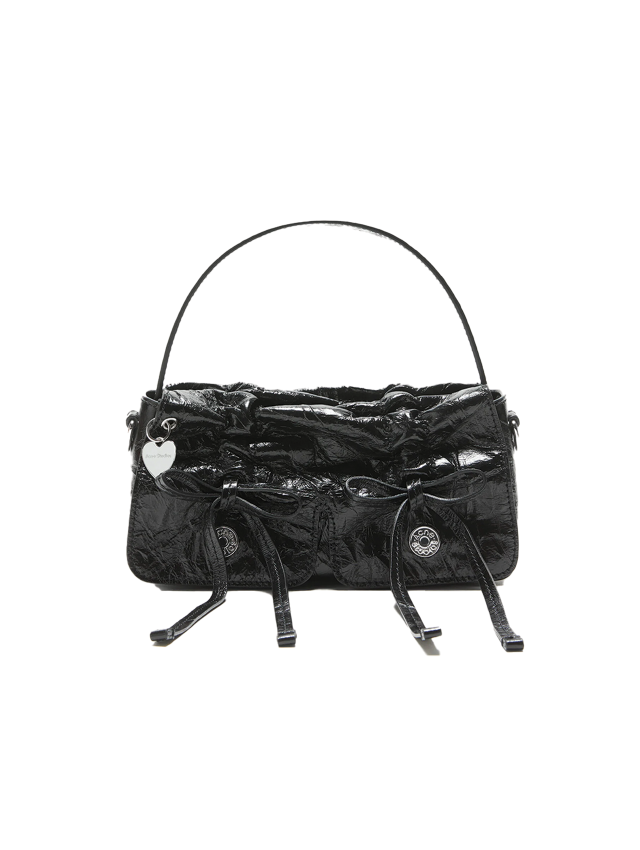 Acne Studios Black Patent Multipocket Micro Bag