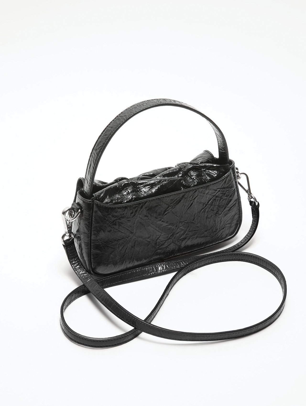 Acne Studios Black Patent Multipocket Micro Bag