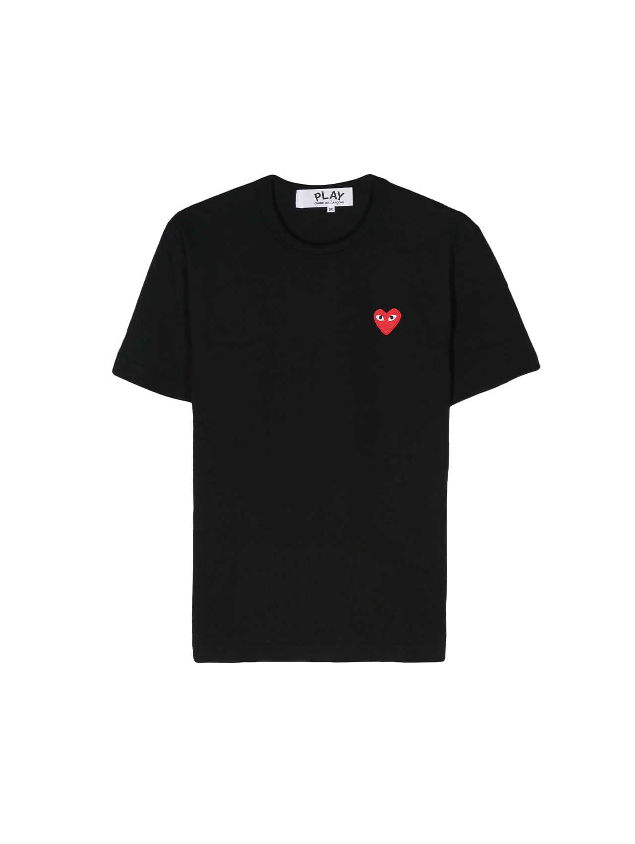 CDG PLAY Black Logo Patch T Shirt