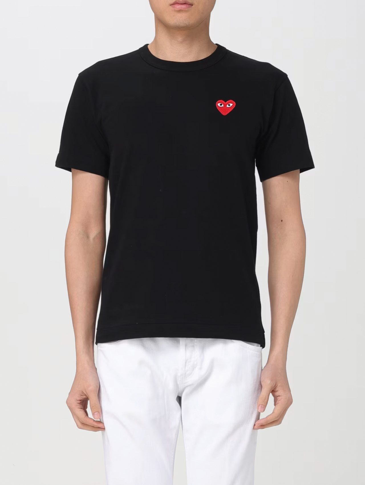 CDG PLAY Black Logo Patch T-Shirt