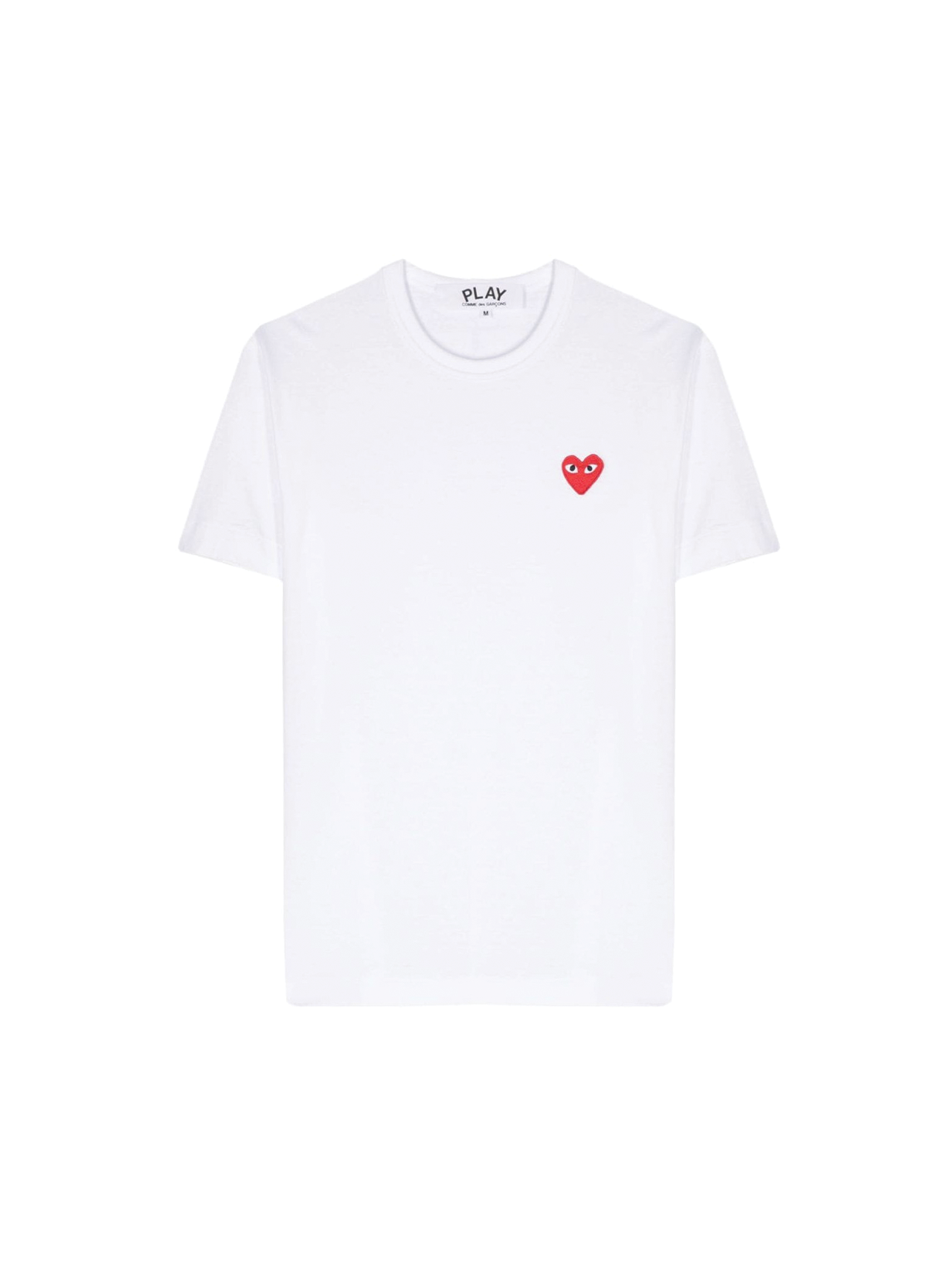 CDG PLAY White Logo Patch T Shirt