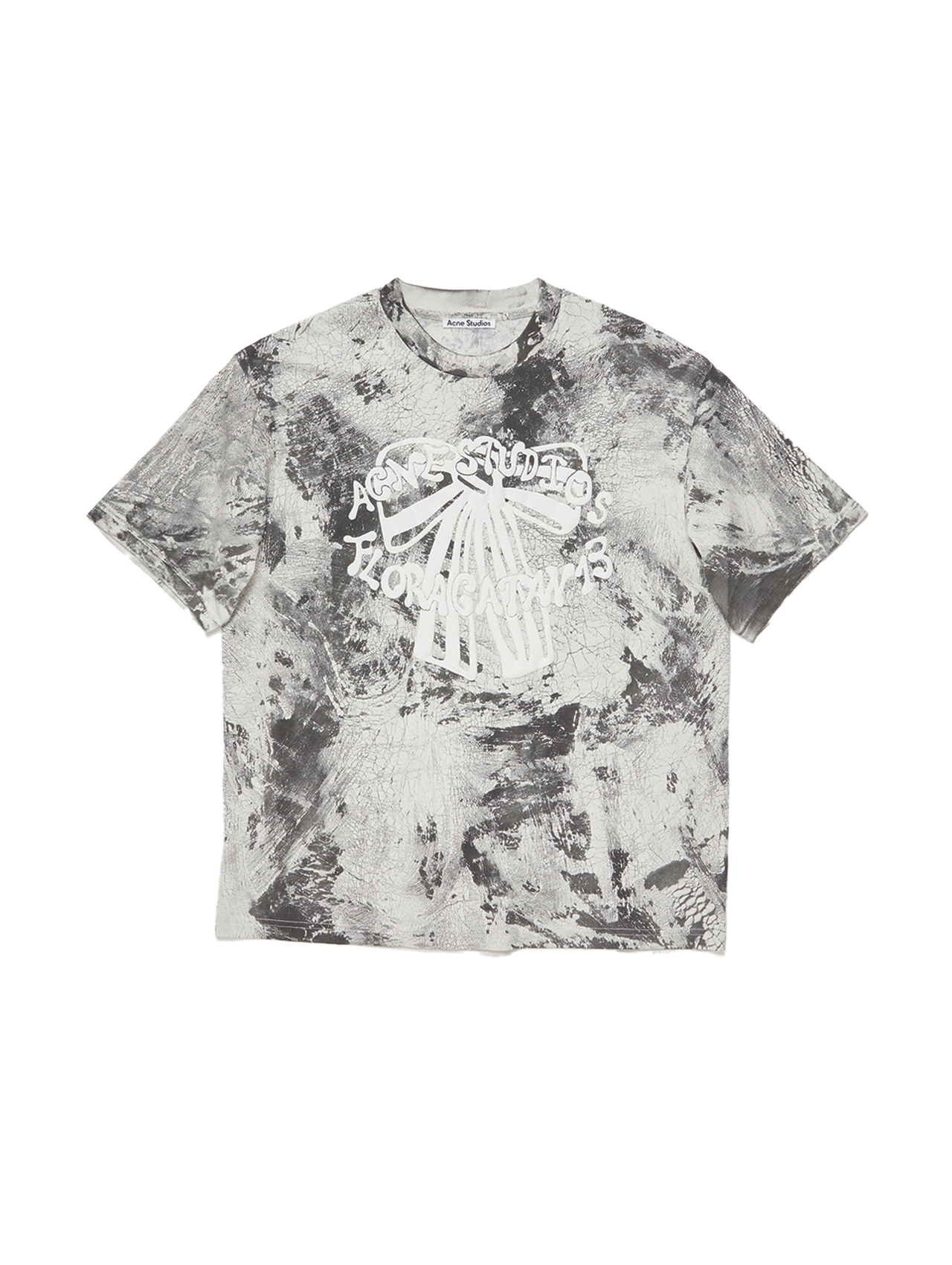 Acne Studios Faded Black Plaster Print T-Shirt