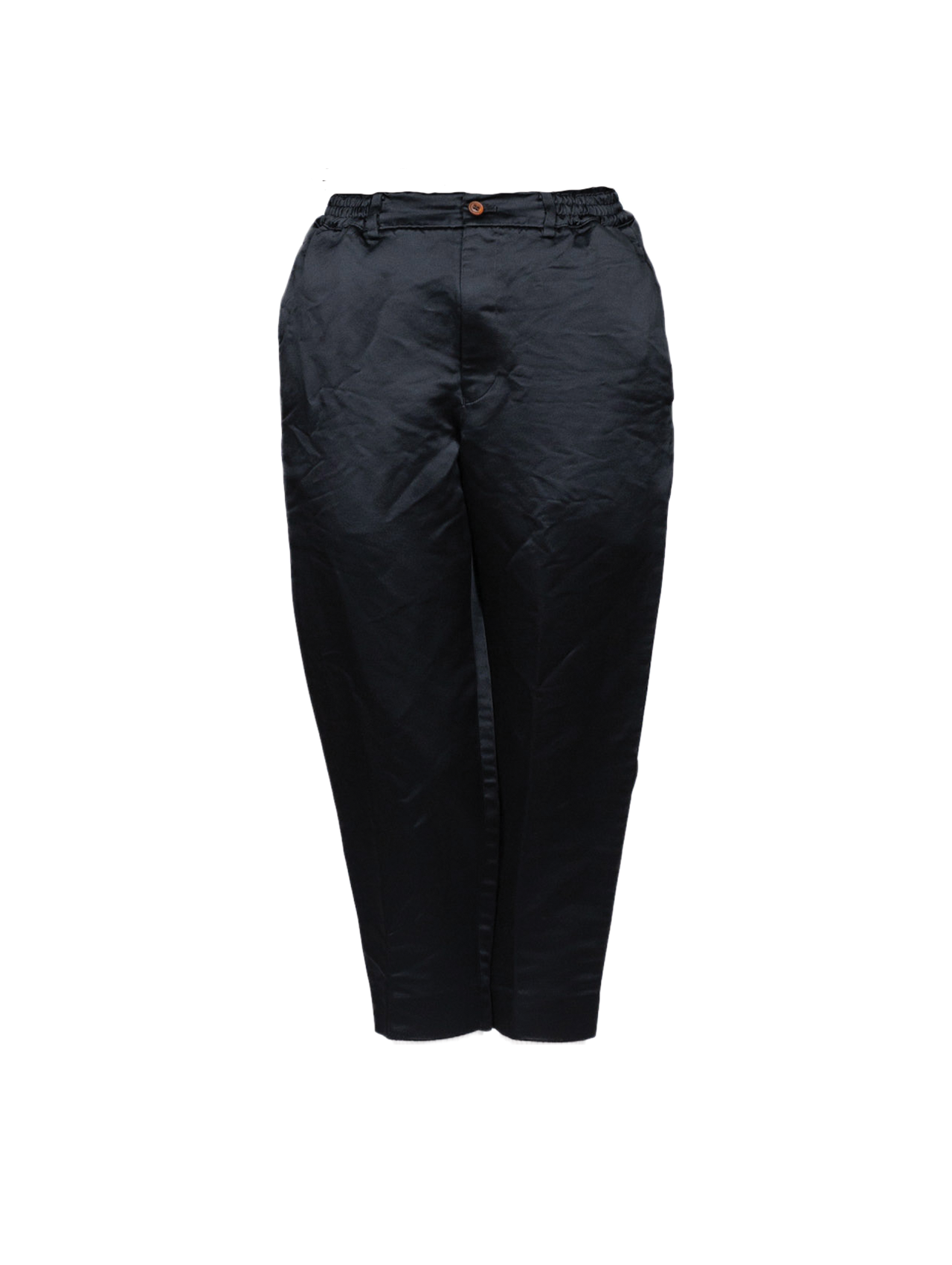 CDG CDG Black Thick Satin Tapered Pants