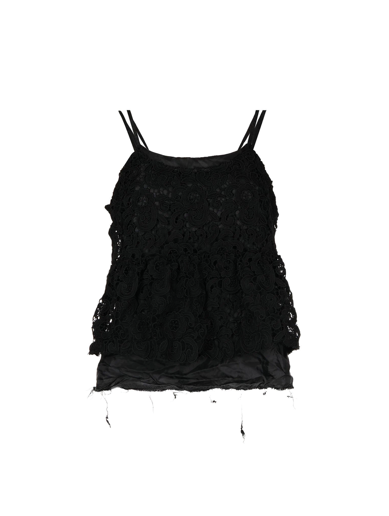CDG CDG Black Layered Lace Cami