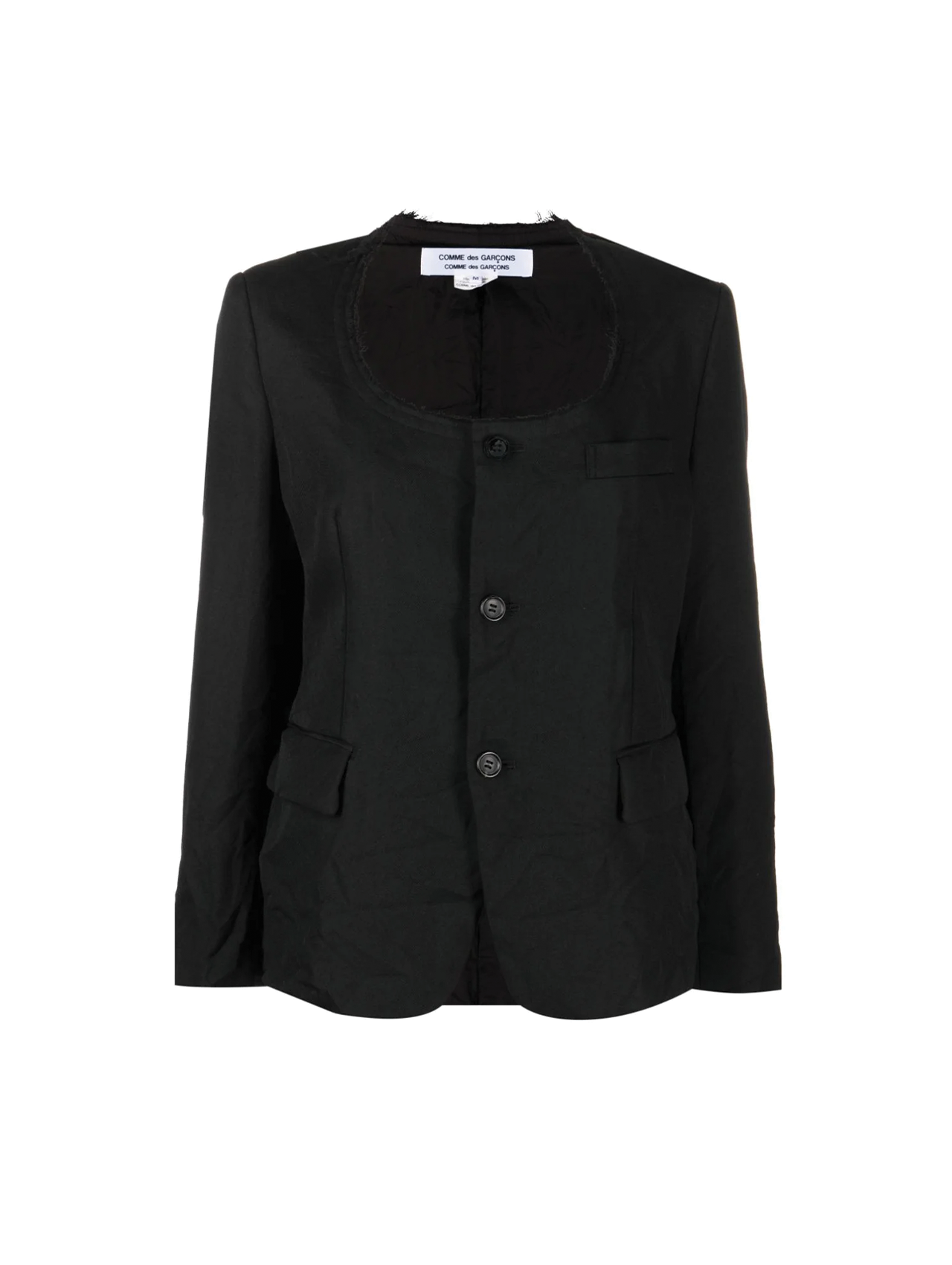 CDG CDG Black Wool Raw Cut Jacket