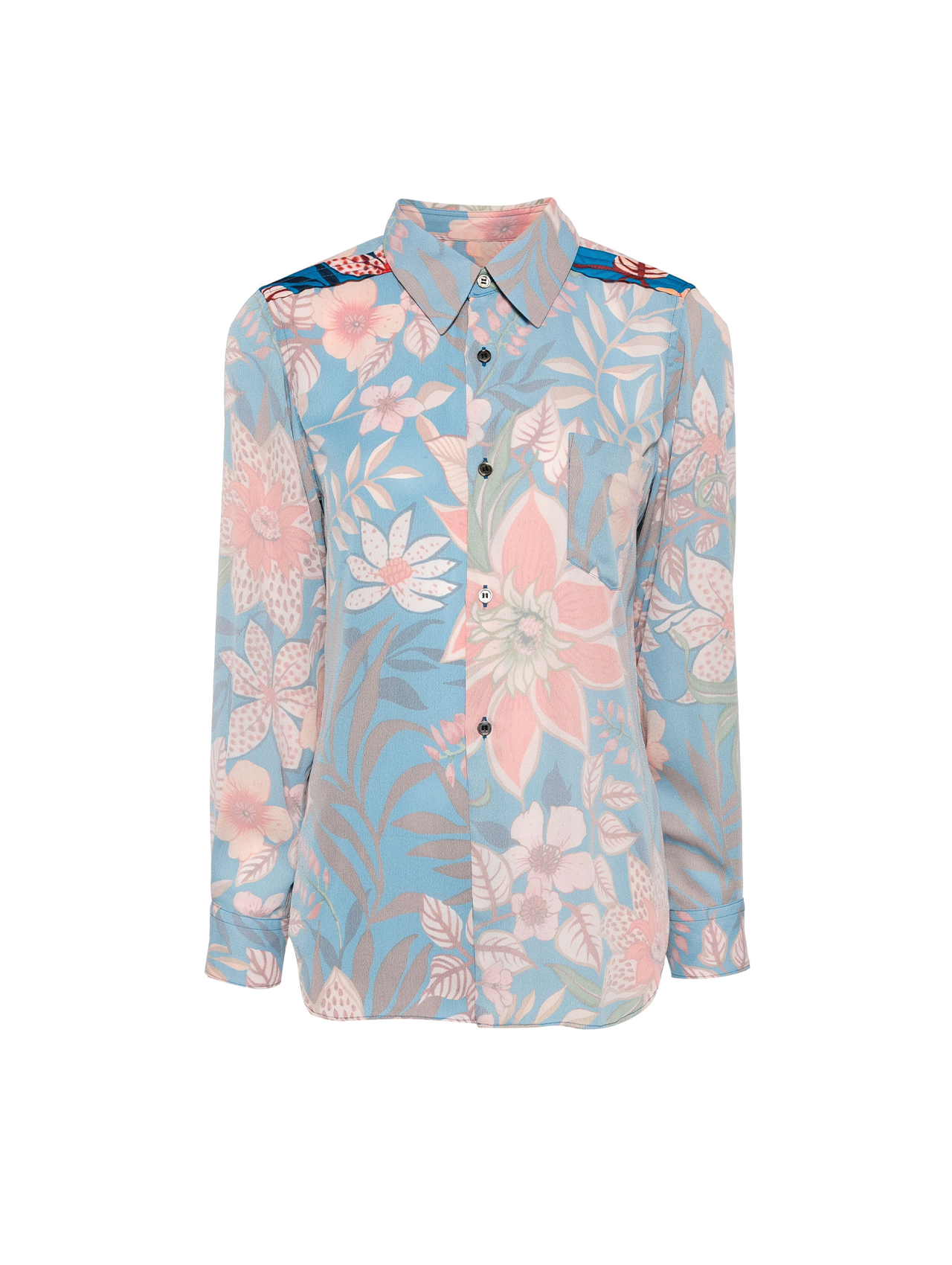 Comme Des Garçons Floral Print Inside Out Shirt