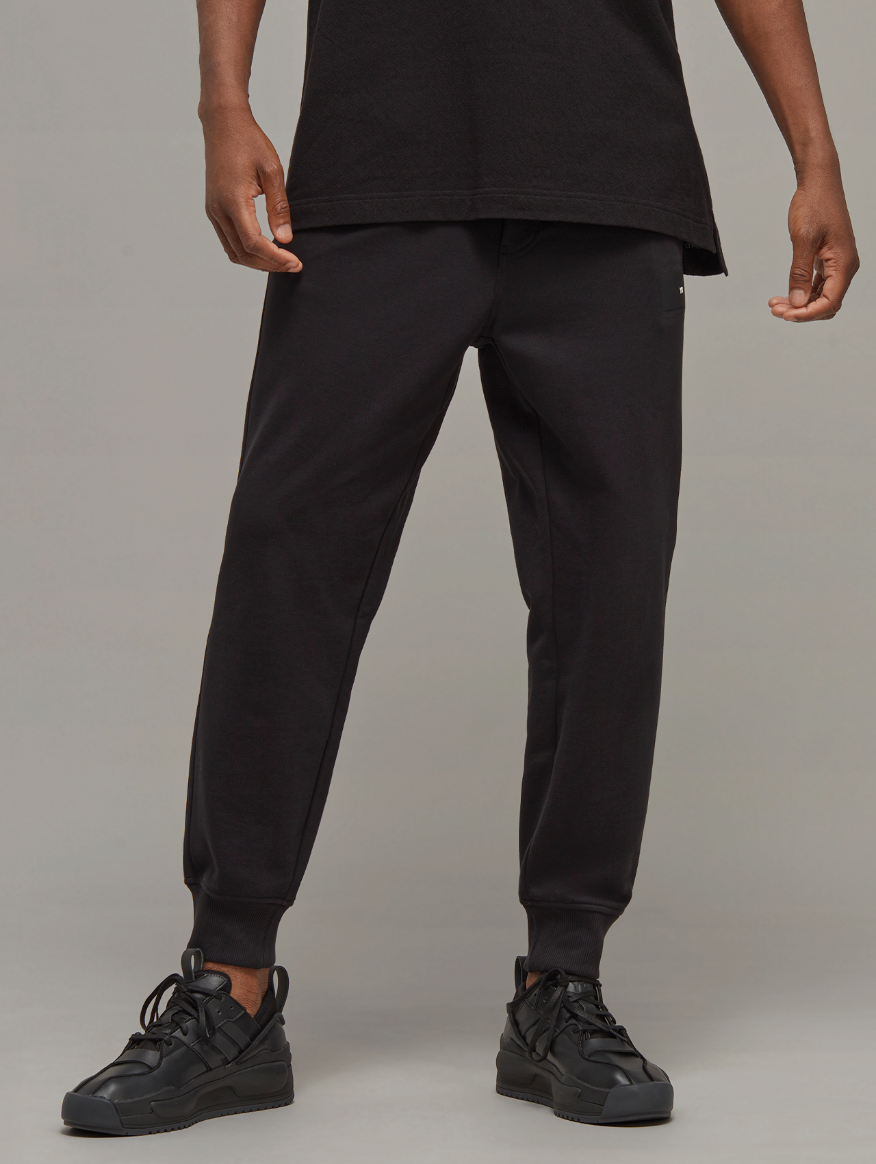 Y-3 Black Organic Cotton Terry Cuffed Pants