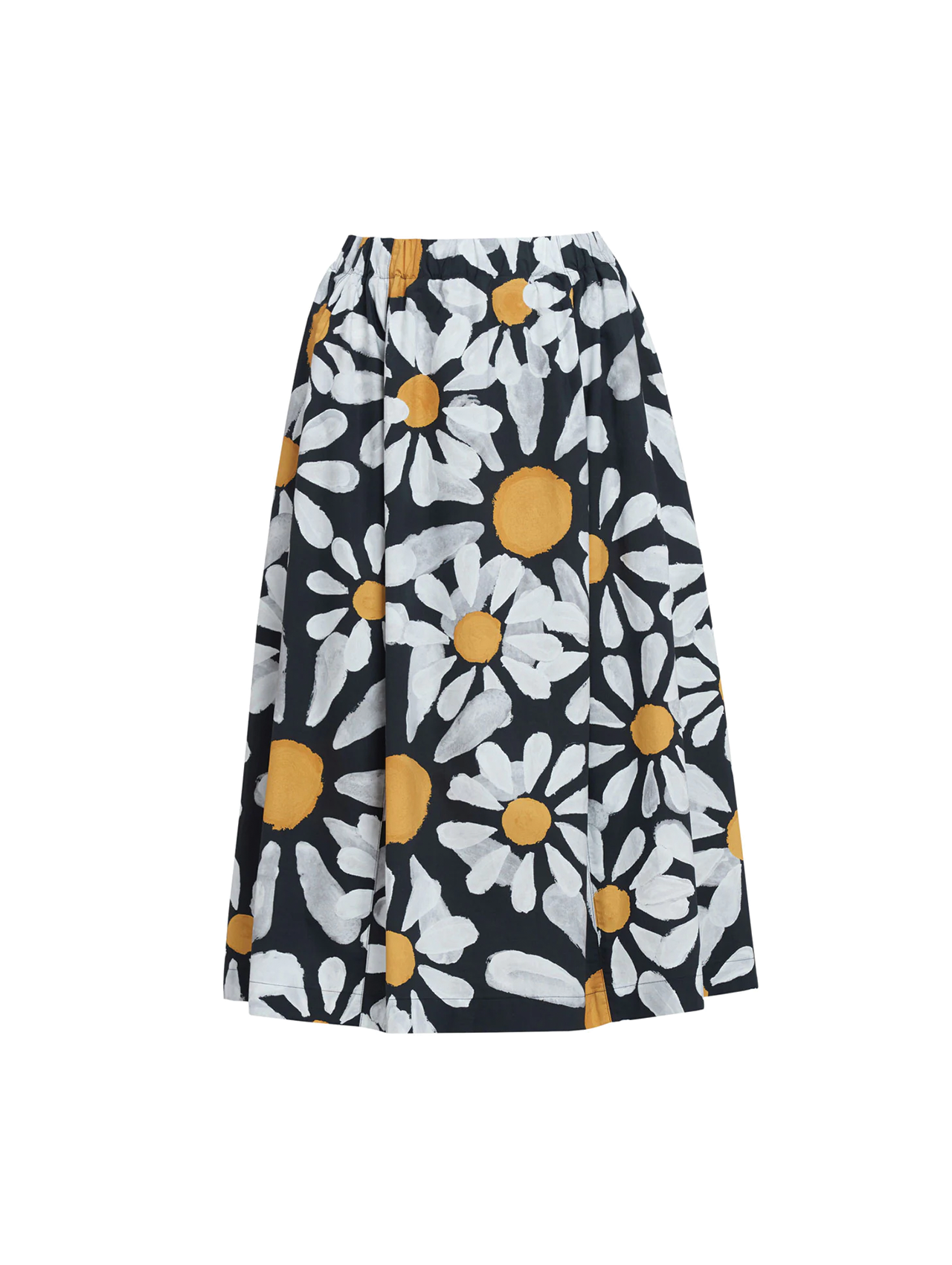 Marni Black Daisy Print Skirt