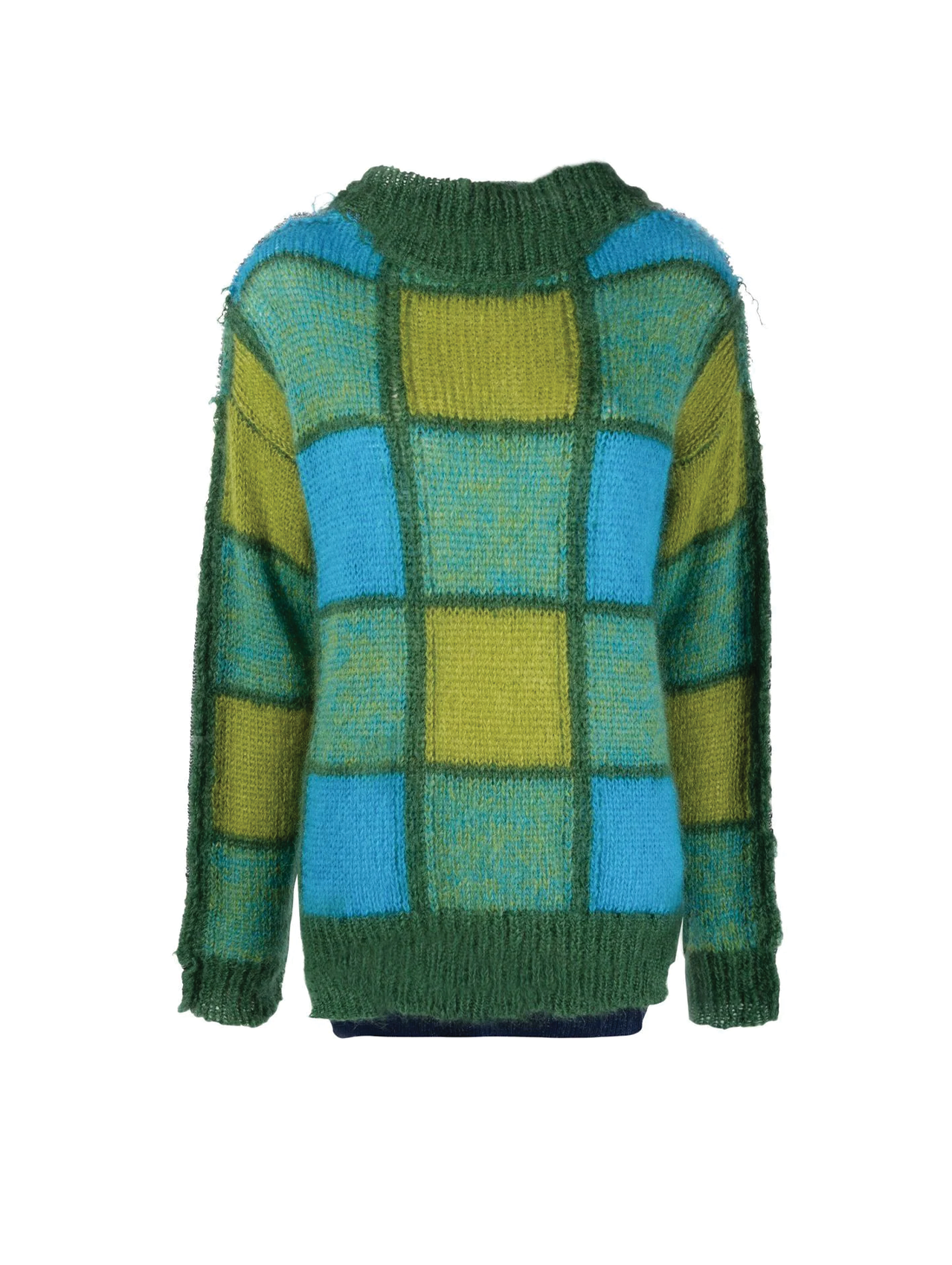 Marni Blue/Green Check Knit Jumper