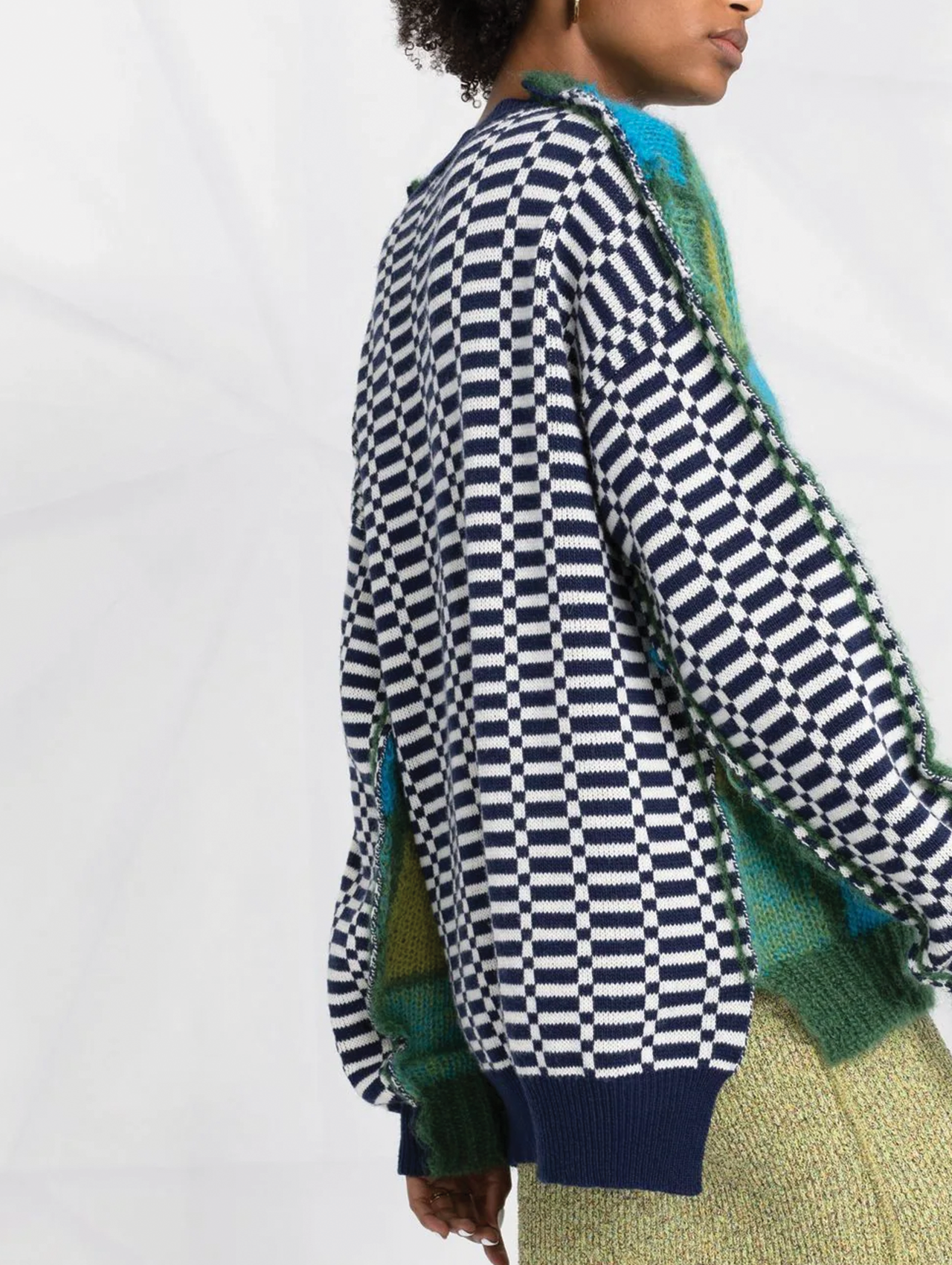 Marni Blue/Green Check Knit Jumper