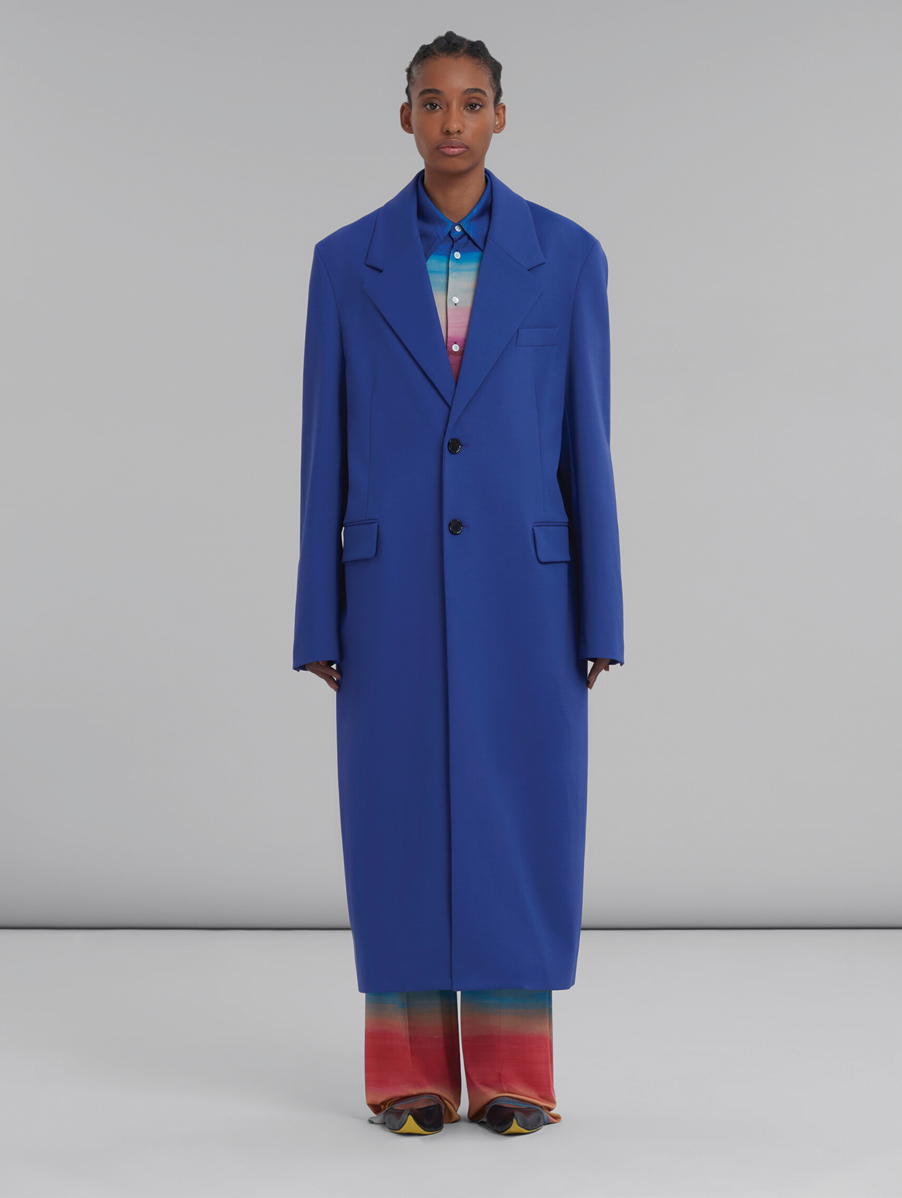 Marni Dark Violet Duster Coat