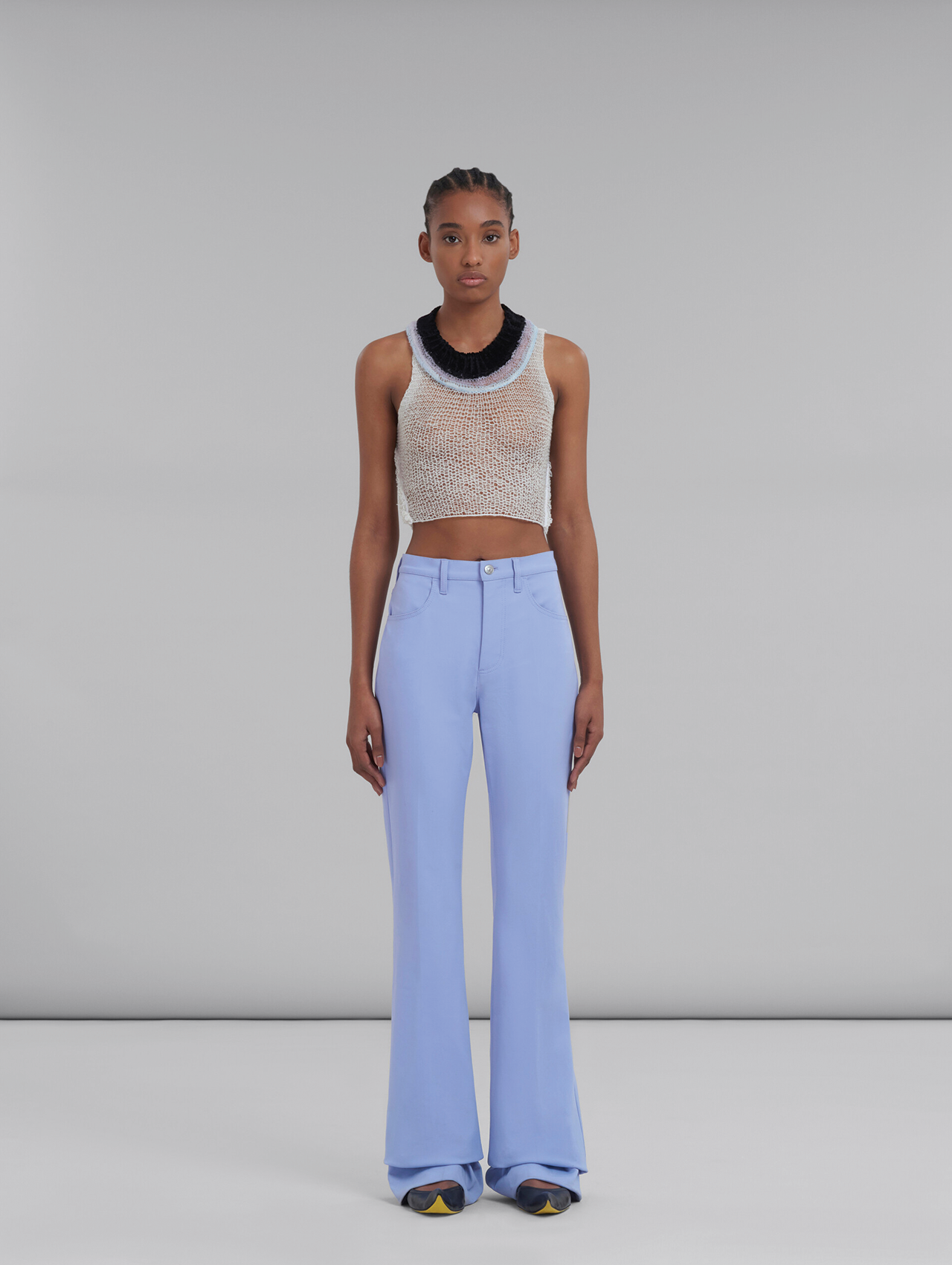 Marni Lilac Jersey Flared Pants