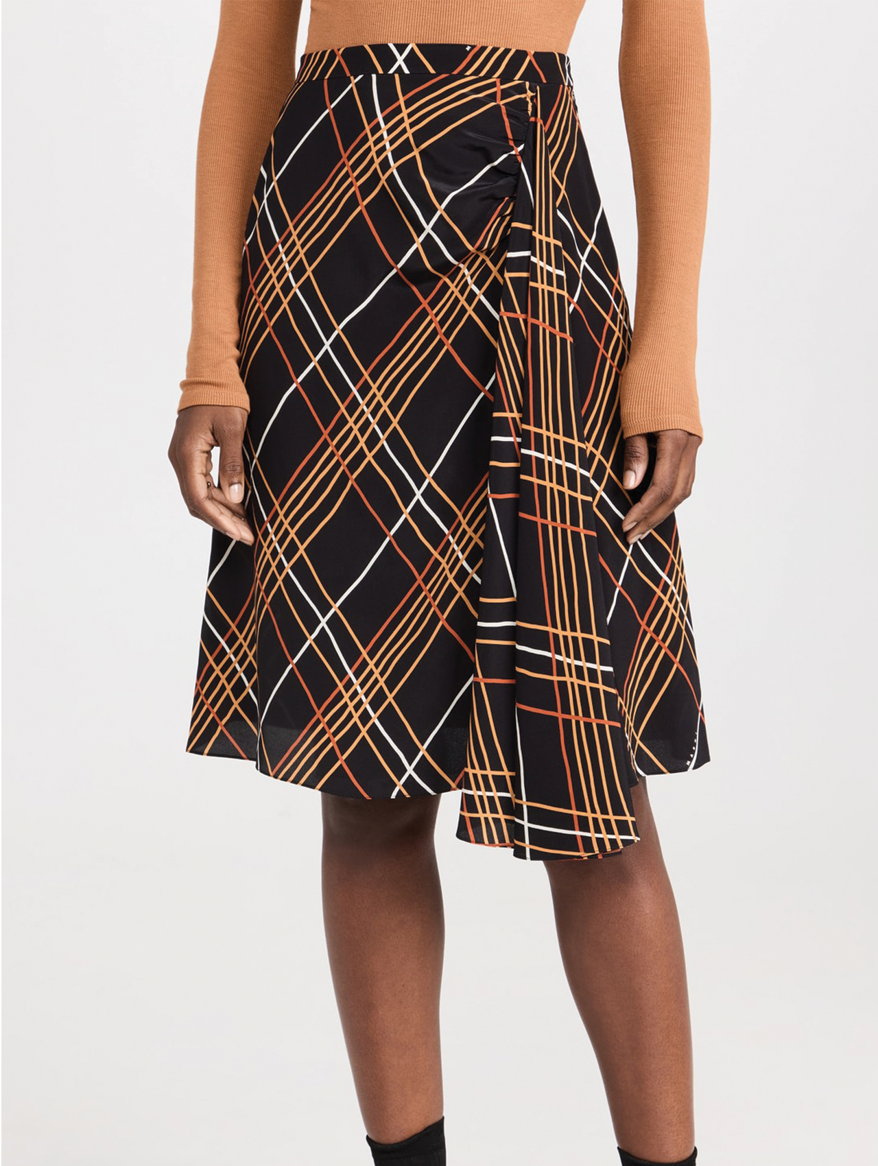 Marni Black/Orange Wild Roads Skirt