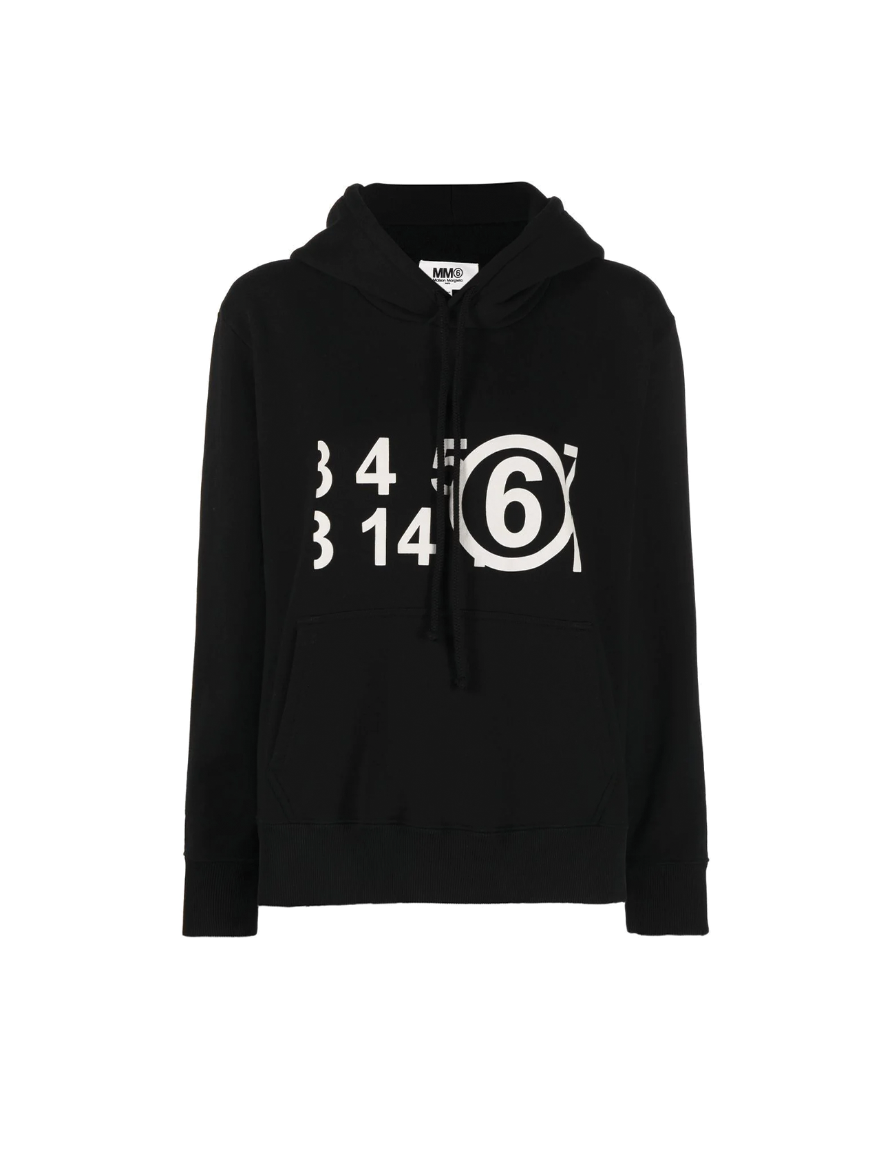 MM6 Black Numbers Logo Hoodie