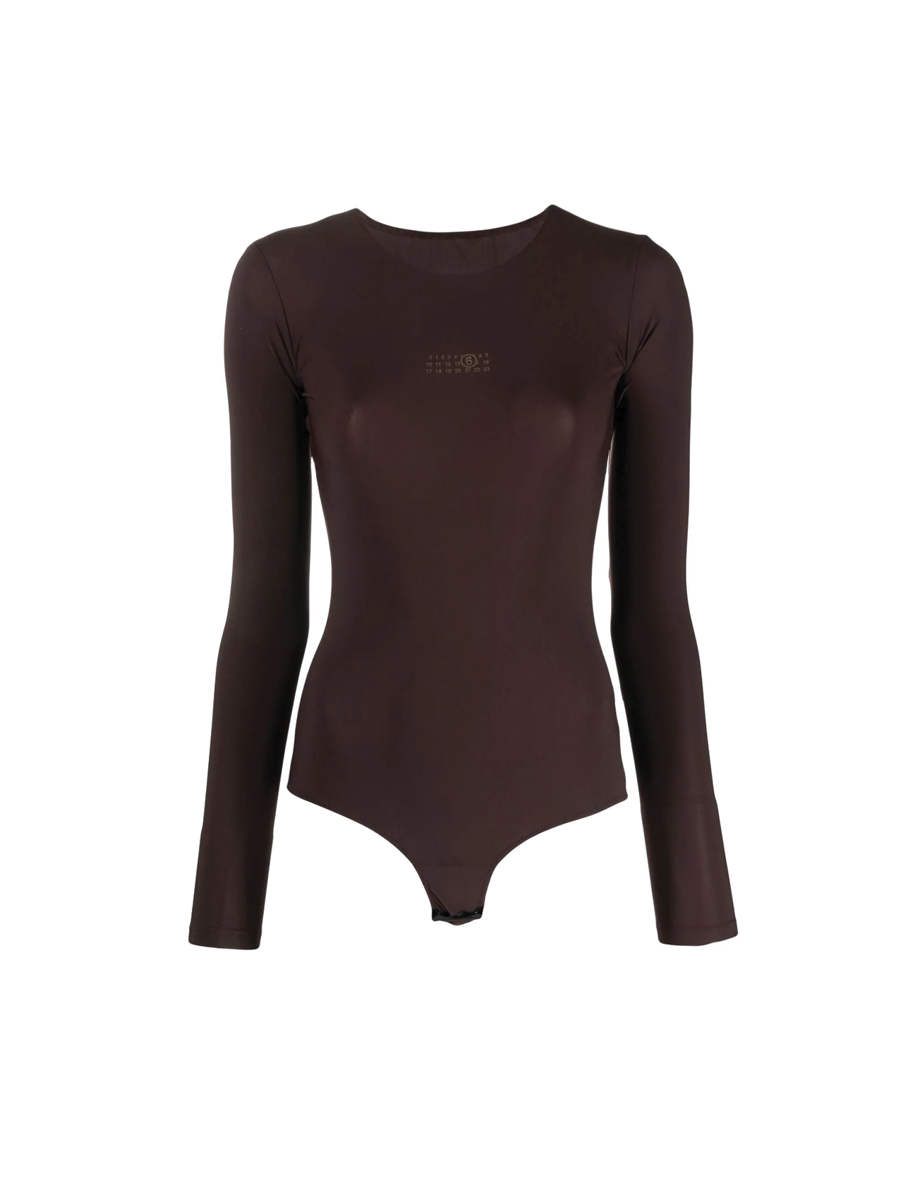 MM6 Brown Logo Jersey Bodysuit