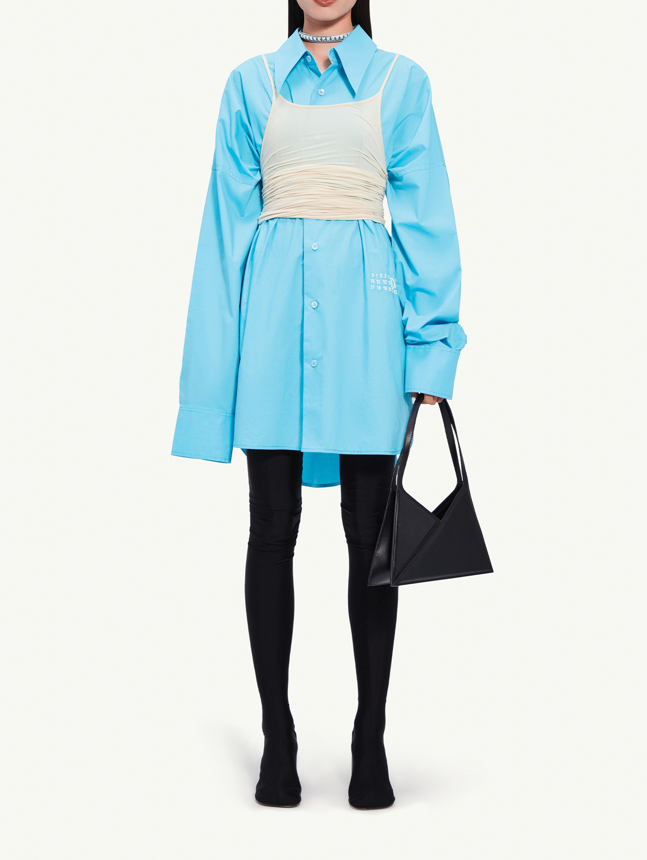 MM6 Blue Layered Shirt