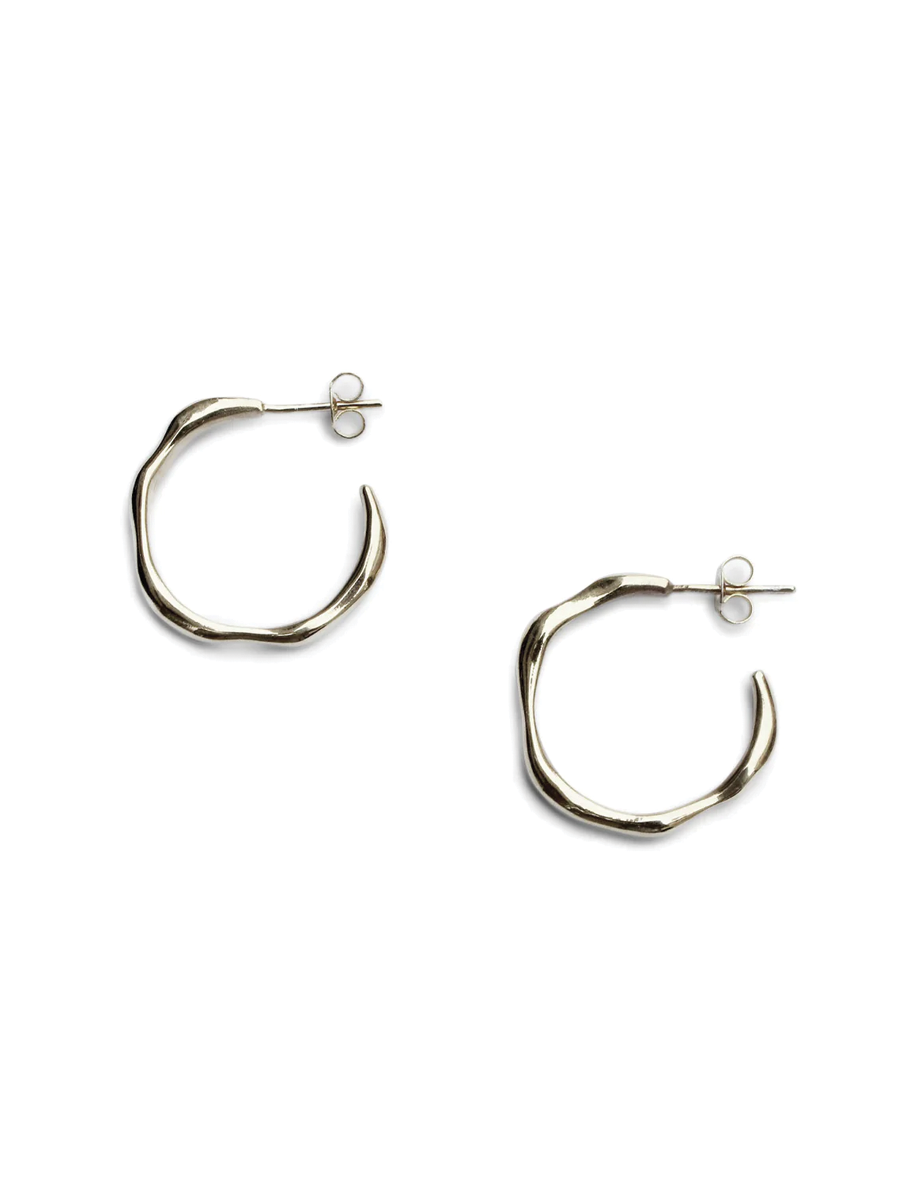 Momoko Hatano Silver Large Baroque Hoops