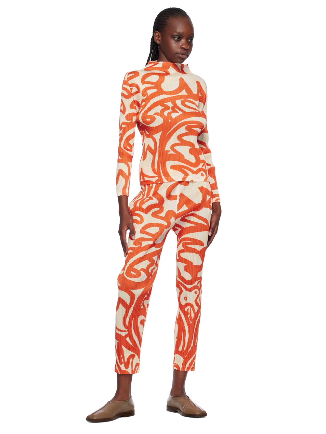 Please Please Issey Miyake Red Seeker Print Pants