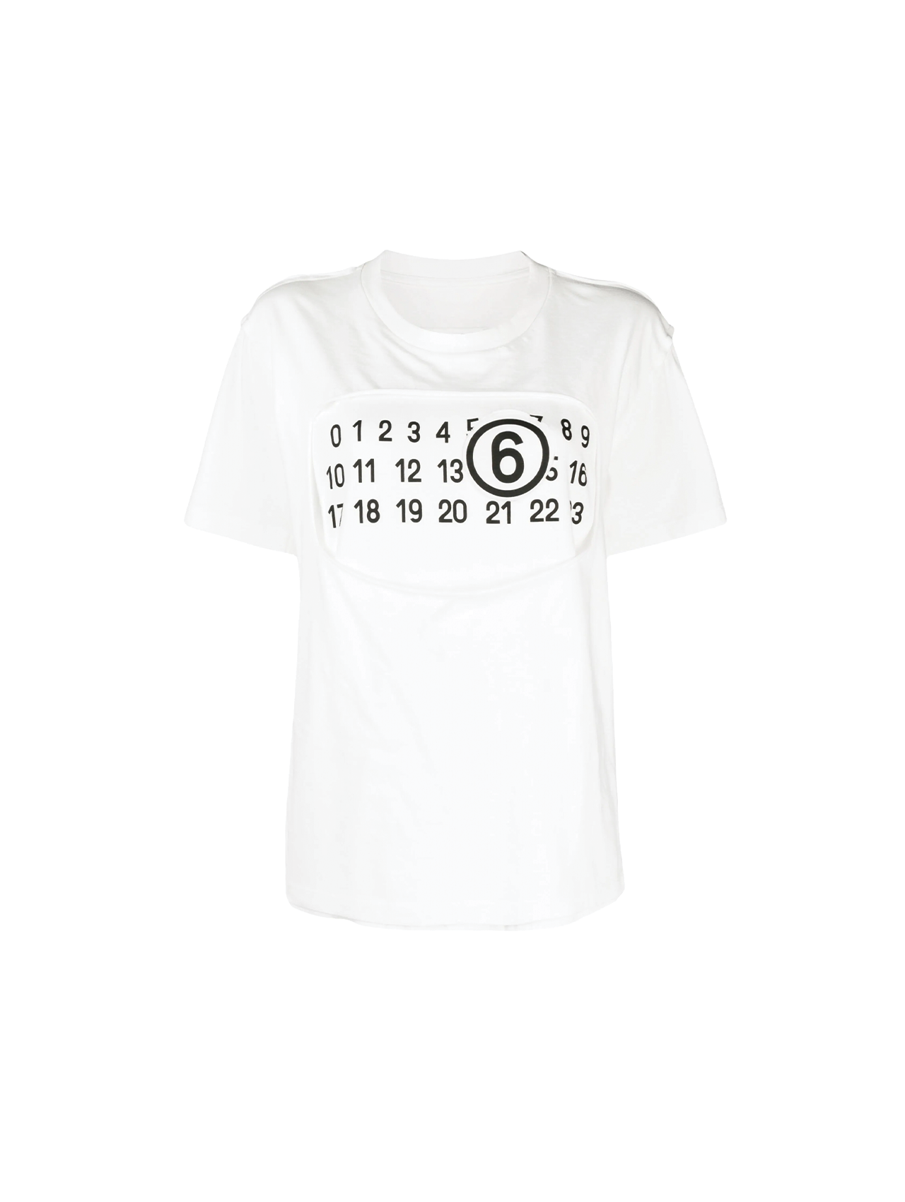 MM6 White Layered Cut Out T-Shirt