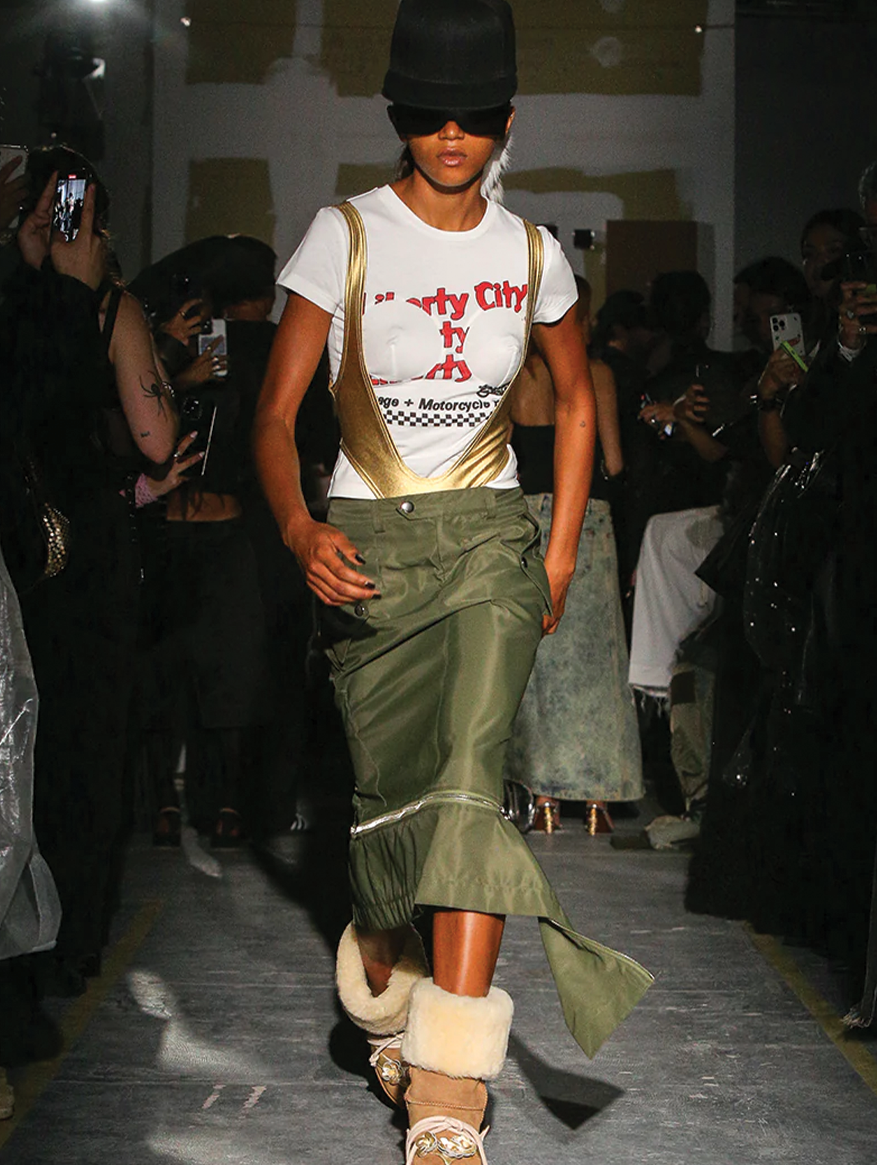 Vaquera Khaki Aviator Skirt