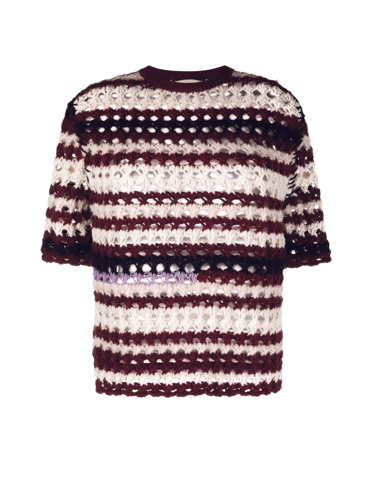 Marni Red Stripe Open Knit Top