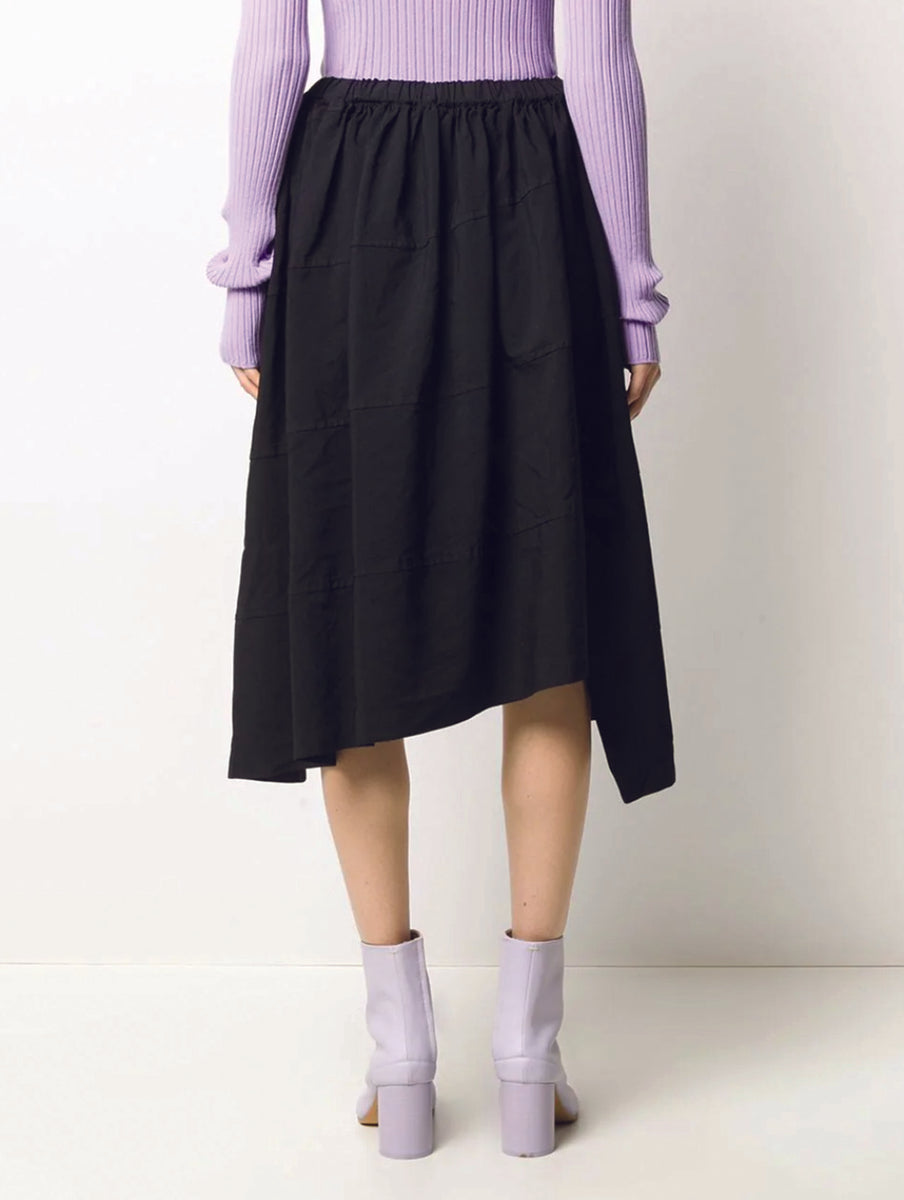 CDG CDG Black Asymmetric Skirt – SORRY THANKS I LOVE YOU