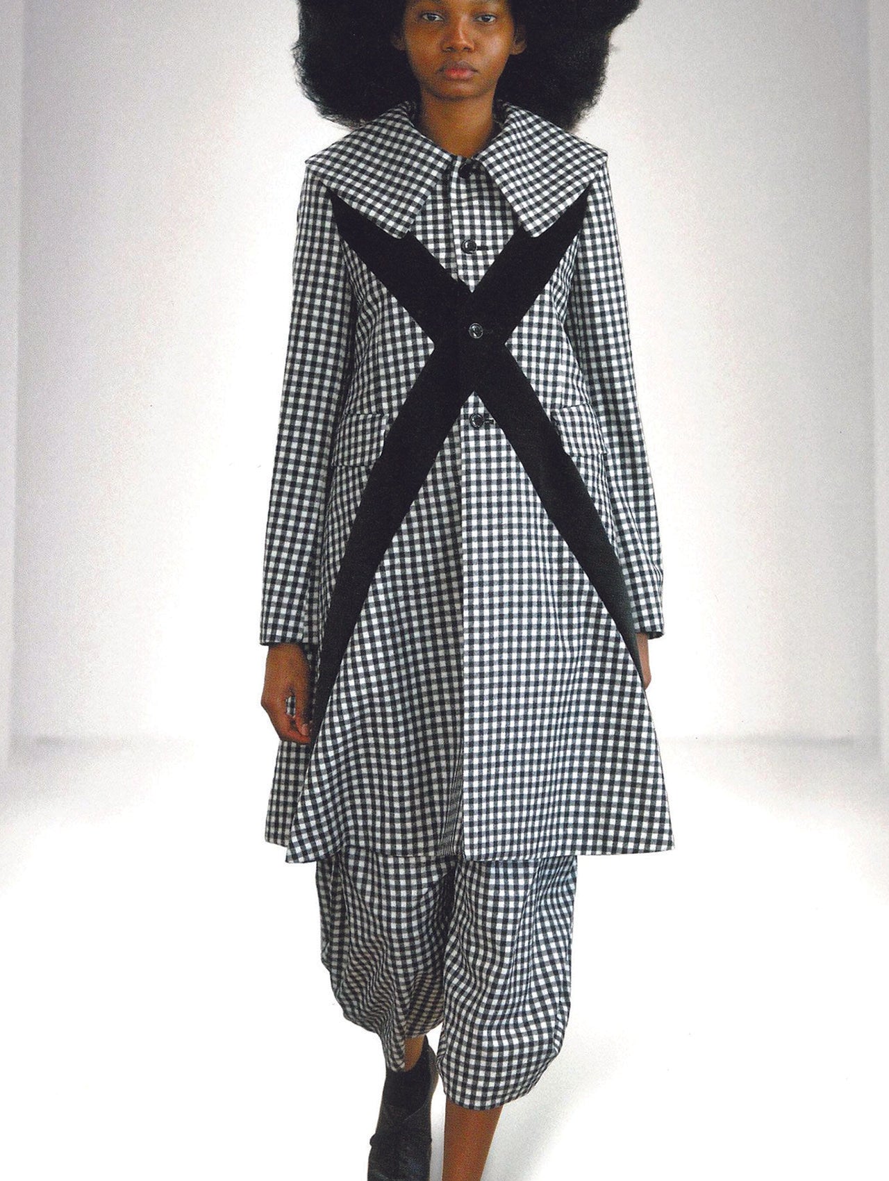 CDG CDG Contrasting Gingham Coat