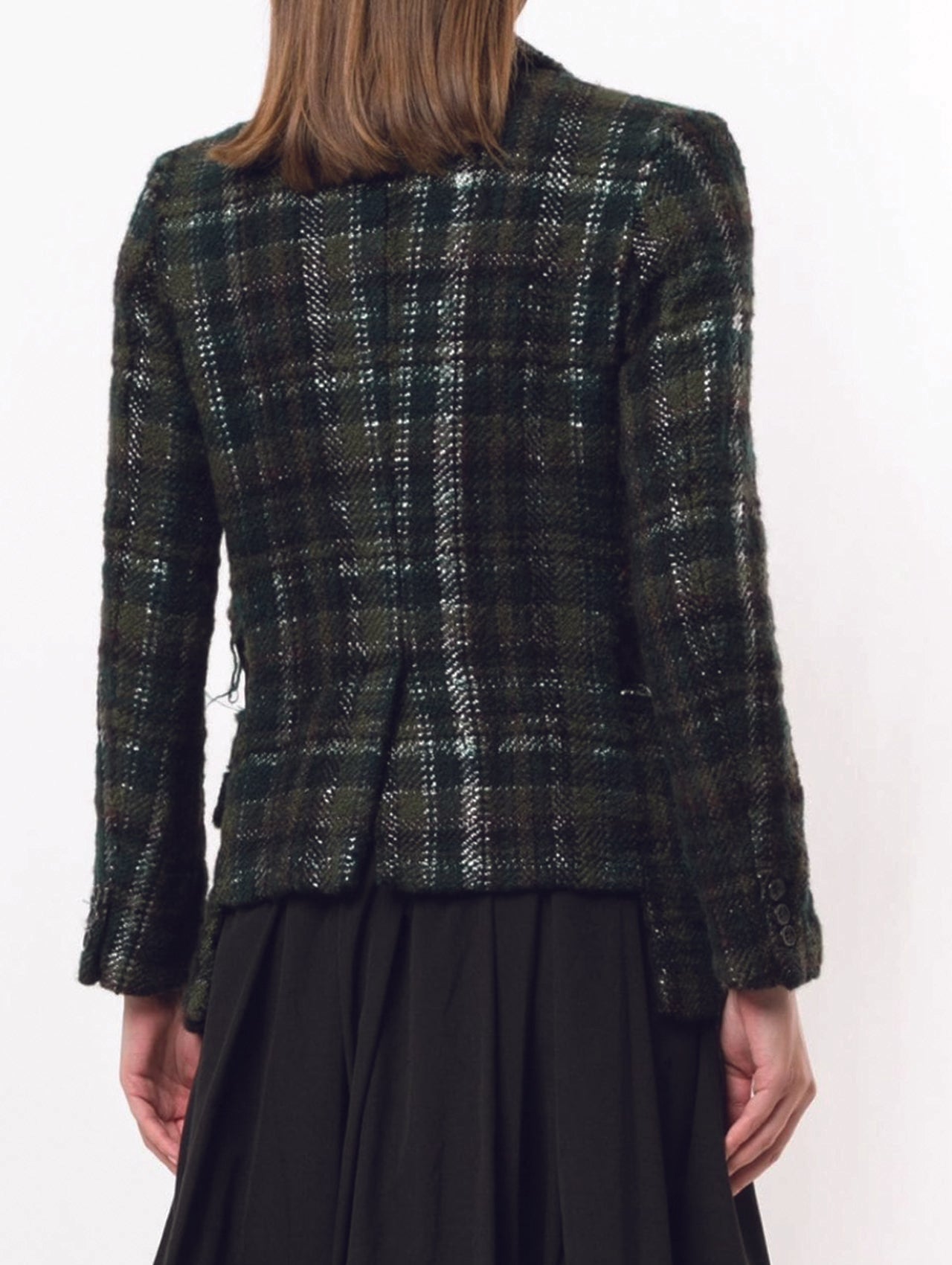 CDG Dark Green Houndstooth Blazer