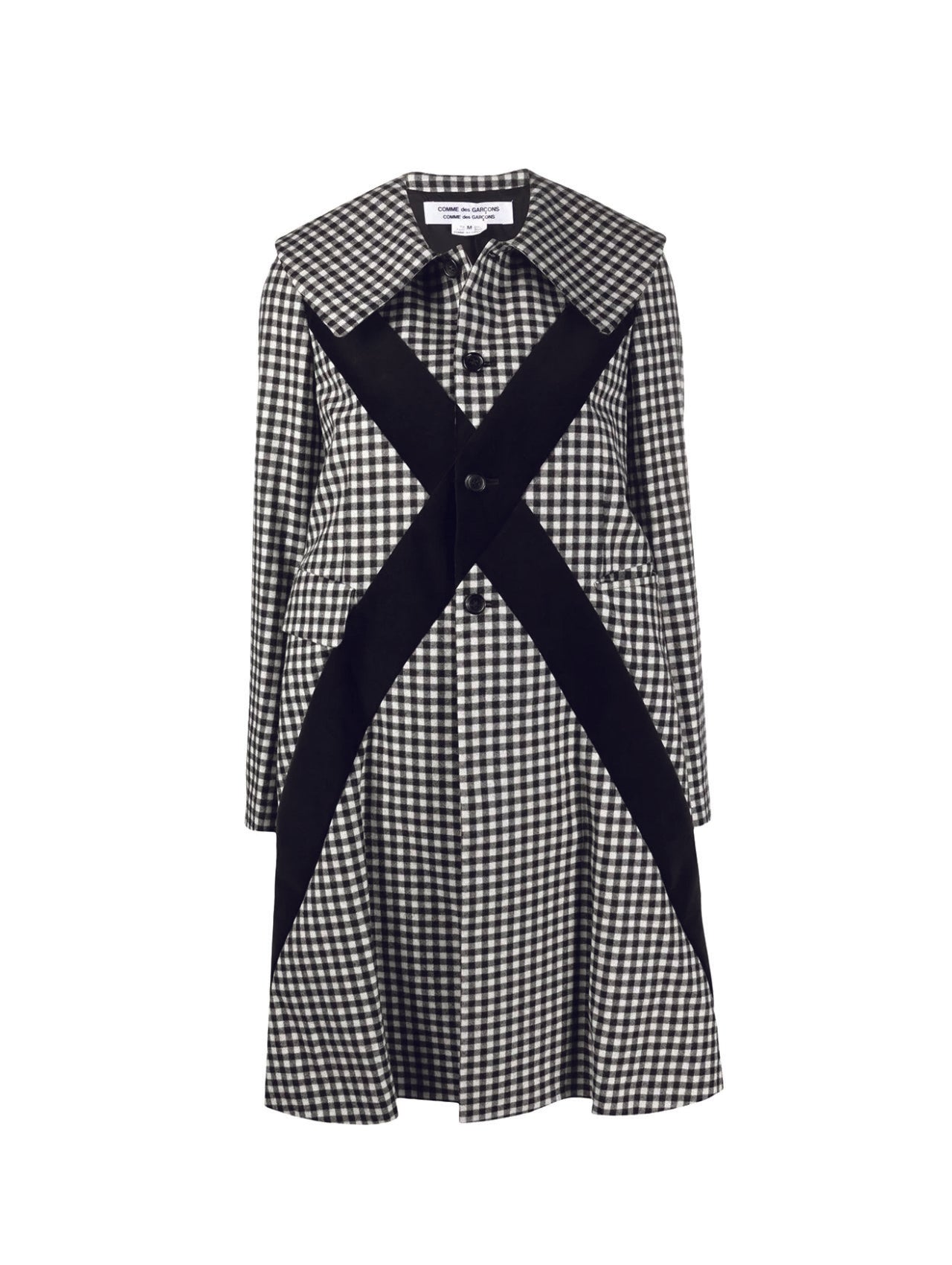 CDG CDG Contrasting Gingham Coat