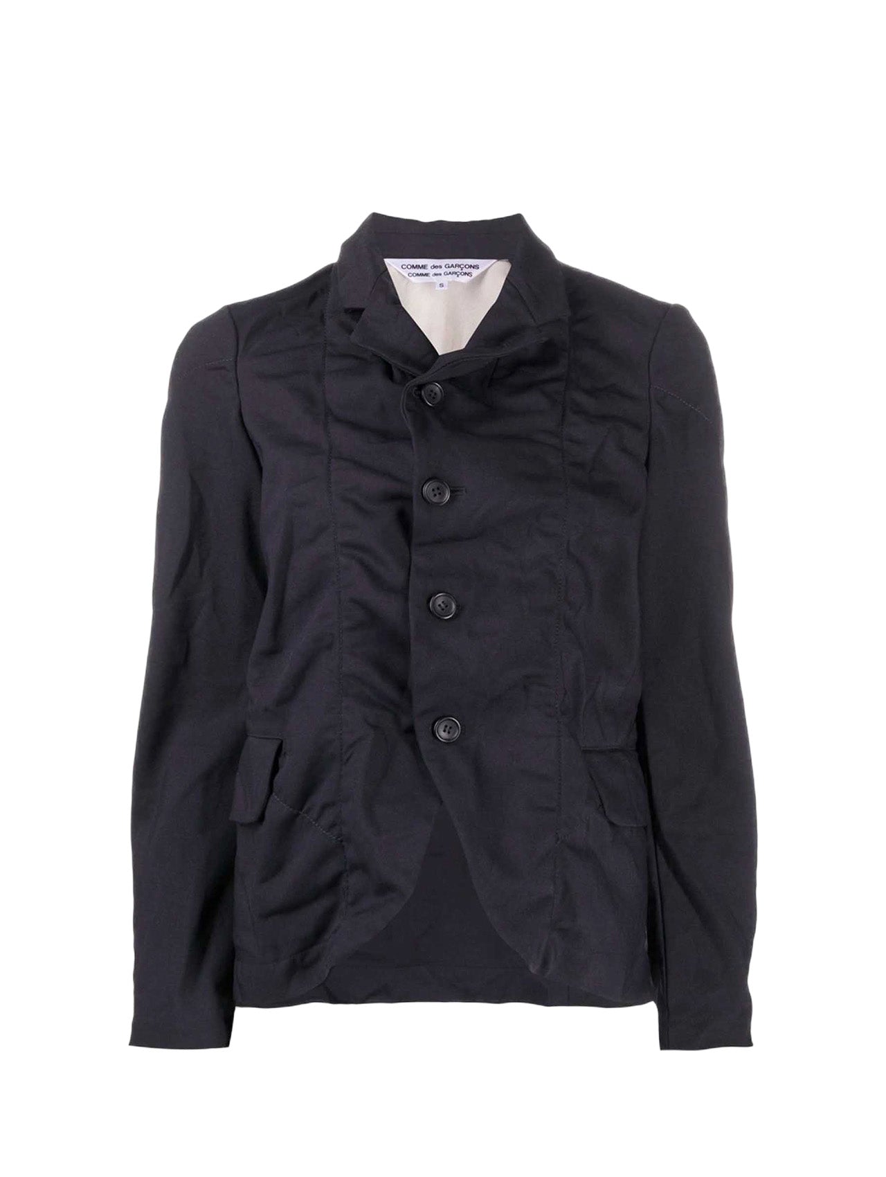 CDG CDG Navy Crinkled Jacket