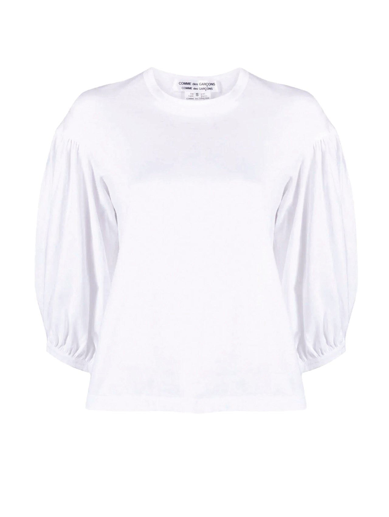 CDG CDG White Balloon Sleeve Blouse