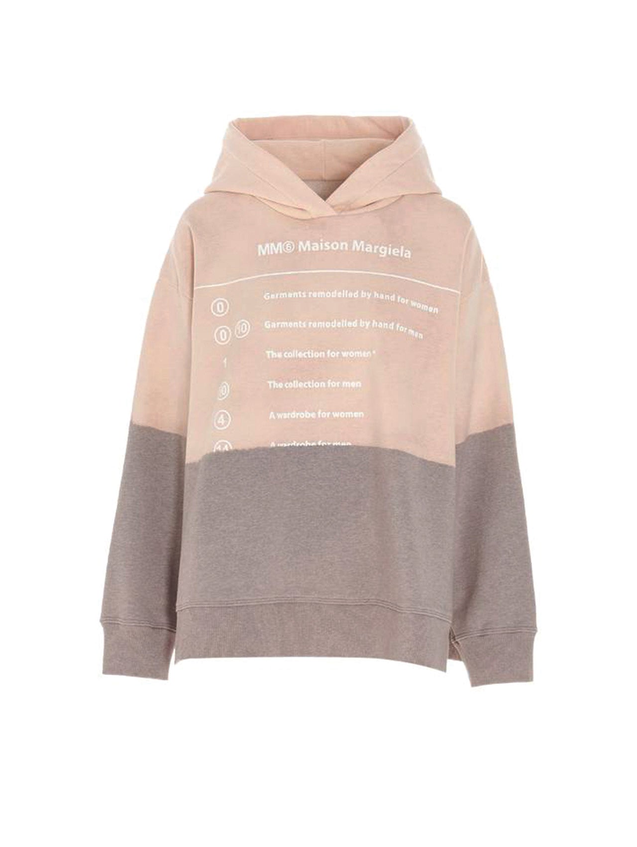 MM6 Logo Print Panelled Hoodie