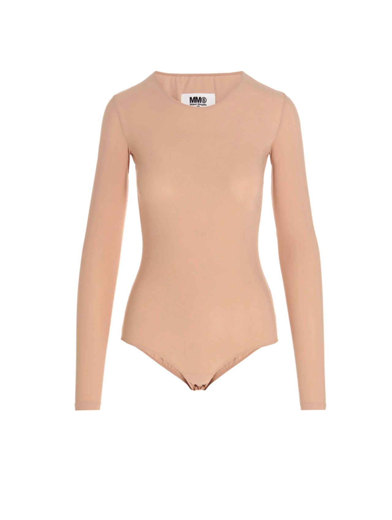 MM6 Beige Long Sleeve Bodysuit