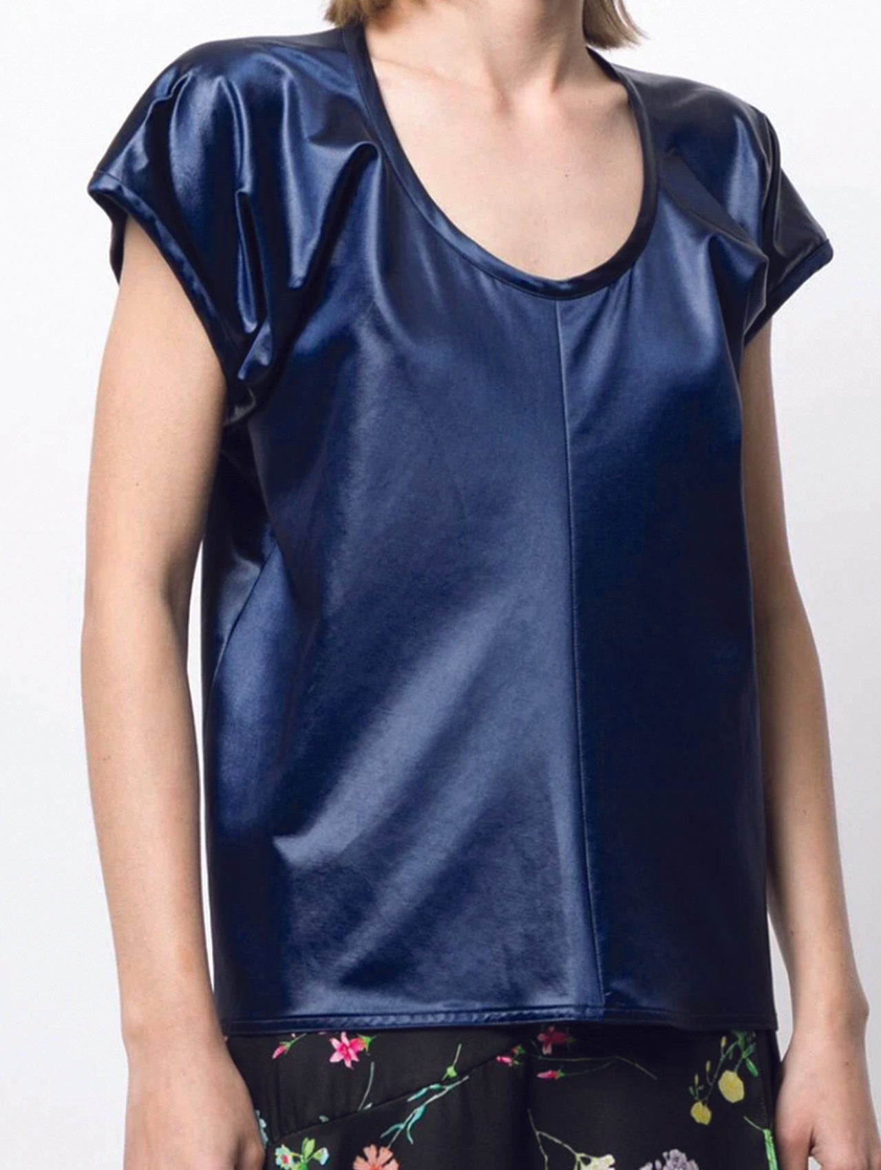 Marni Blue Satin Blouse