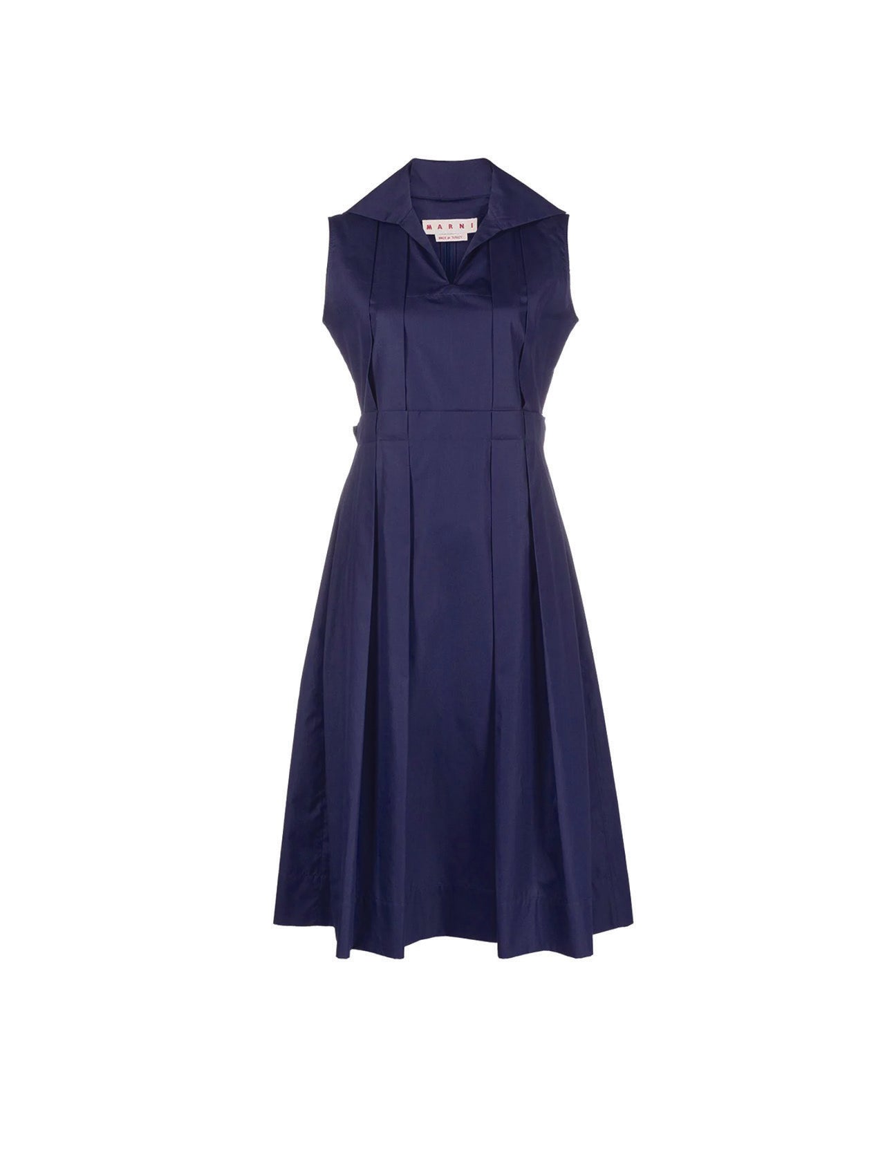 Marni Navy Sleeveless Shirt Dress